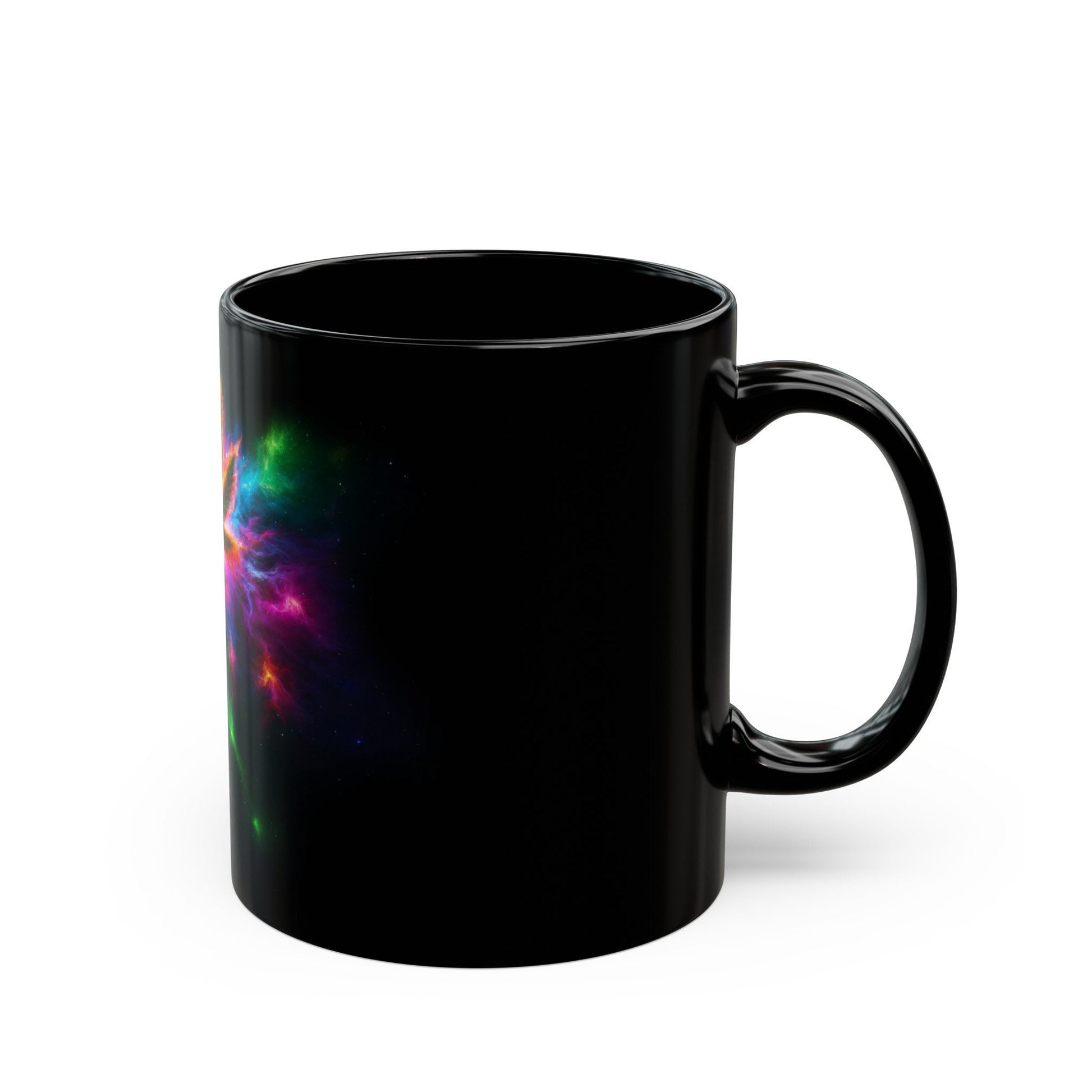 NEBULA WEED LEAF - Weed Coffee Mug (11oz) BLACK