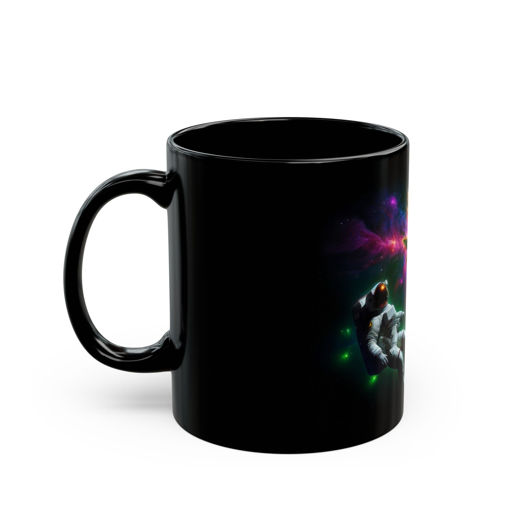 NEBULA WEED LEAF - Weed Coffee Mug (11oz) BLACK
