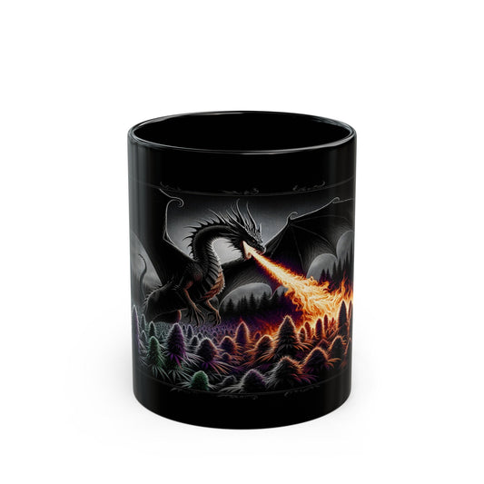 WEED DRAGON - Weed Coffee Mug (11oz) BLACK