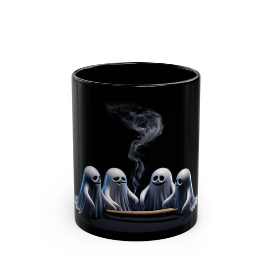 WEED GHOSTS MUG - Weed Coffee Mug (11oz) BLACK