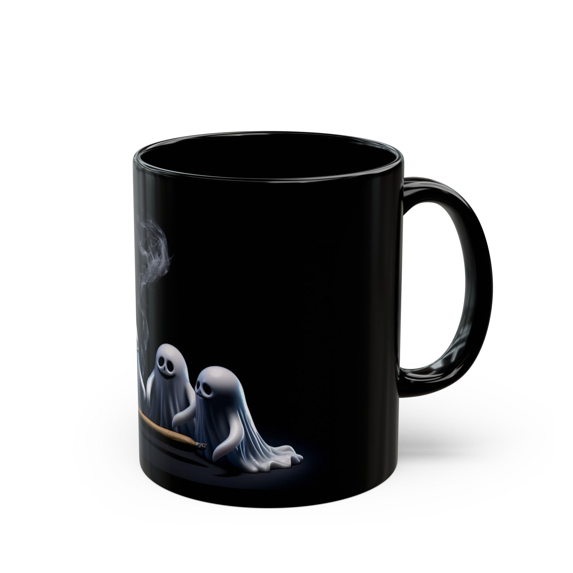 WEED GHOSTS MUG - Weed Coffee Mug (11oz) BLACK