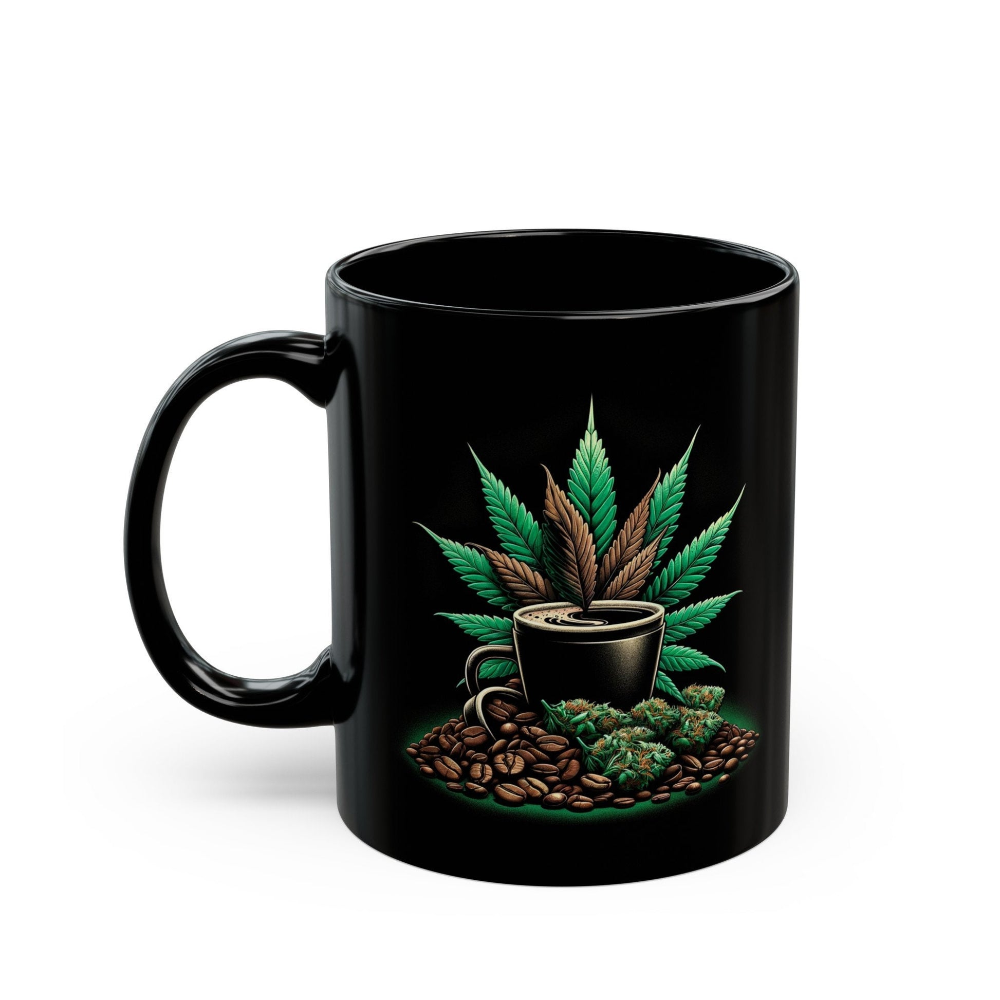 WEED + COFFEE MUG - 420 Coffee Mug (11oz) BLACK