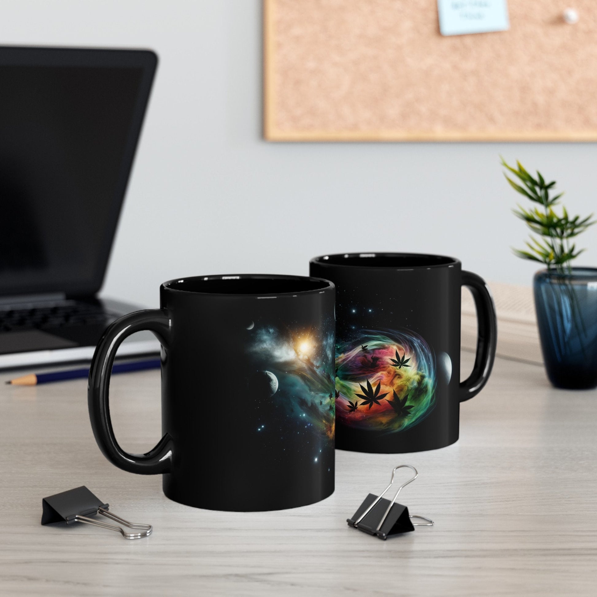 COSMIC WEED MUG - 420 Coffee Mug (11oz) BLACK