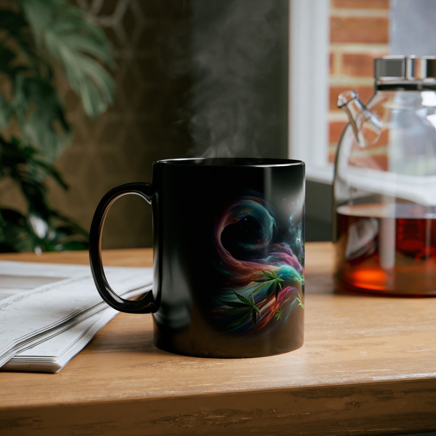 COSMIC WIND MUG - Weed Coffee Mug (11oz) BLACK