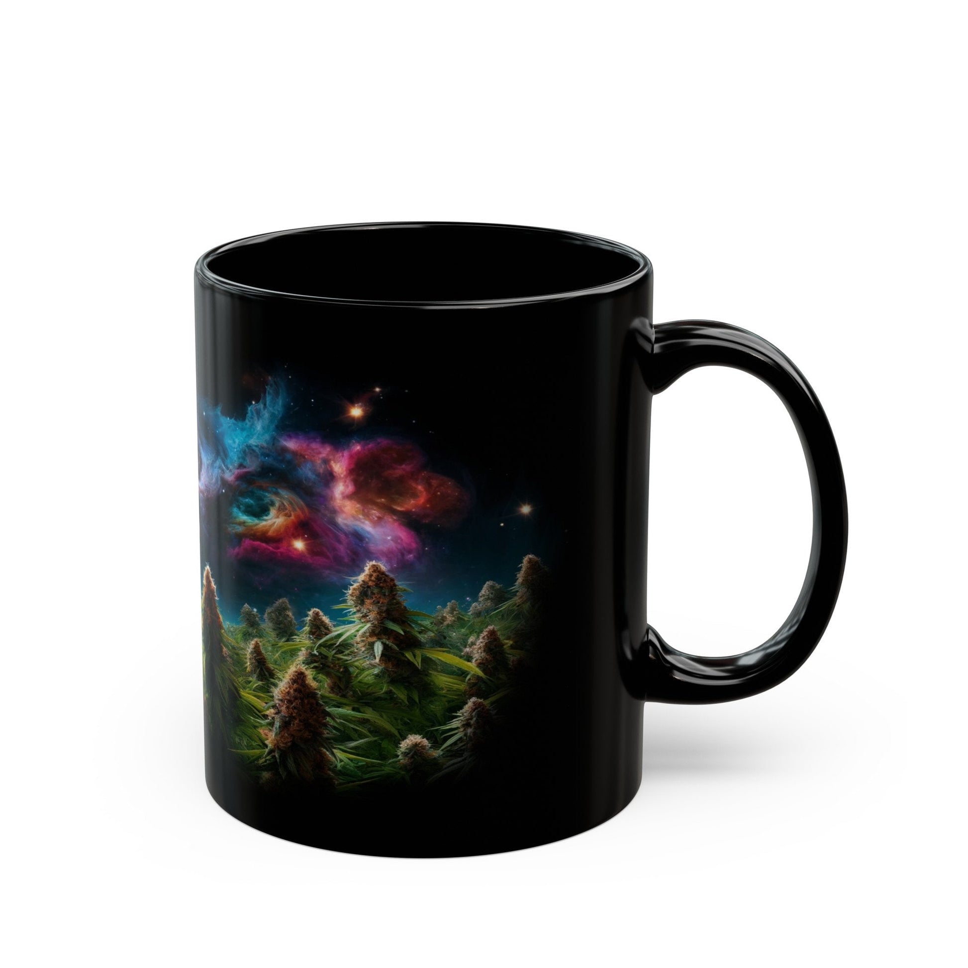 SPACE WEED MUG - 420 Coffee Mugs (11oz) BLACK