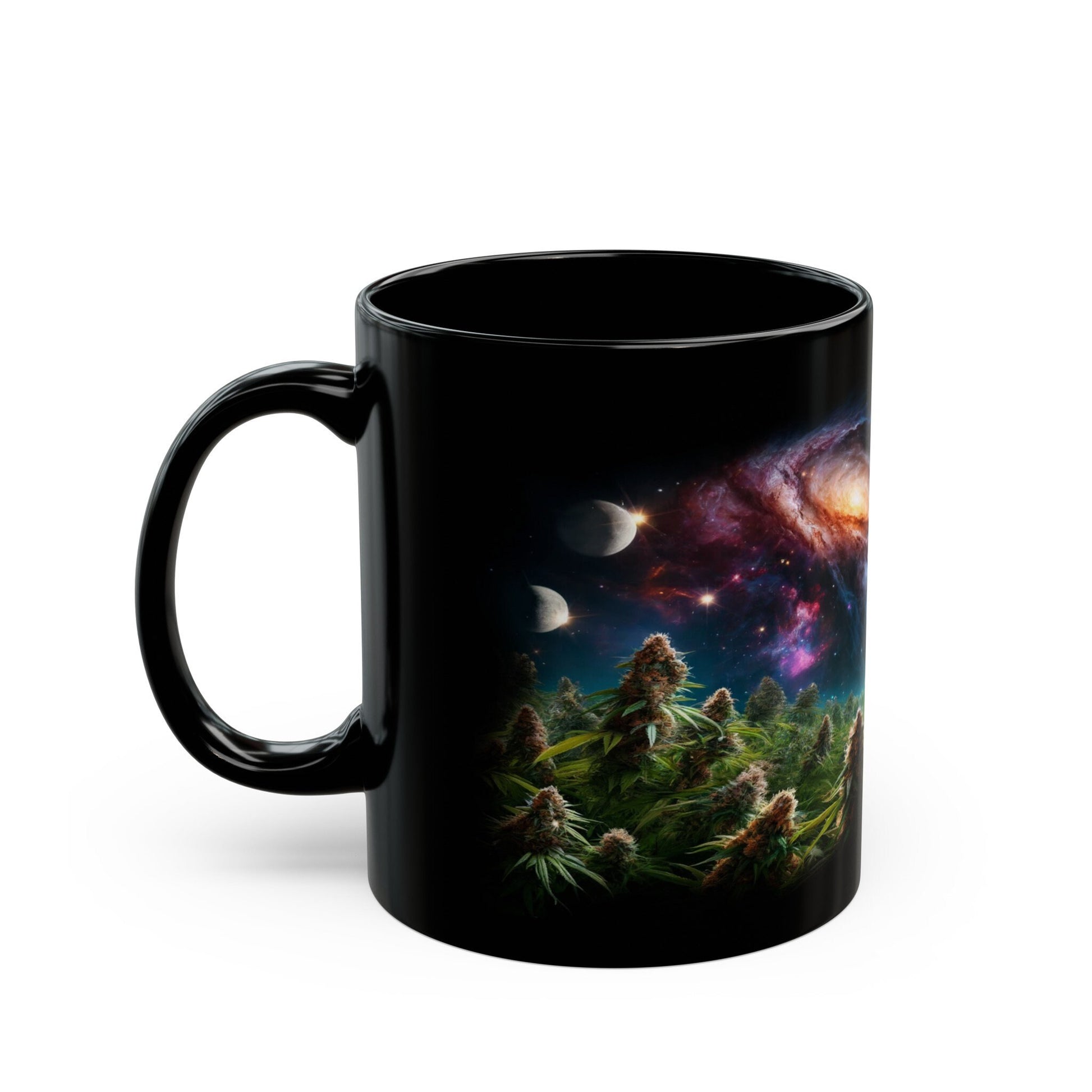 SPACE WEED MUG - 420 Coffee Mugs (11oz) BLACK