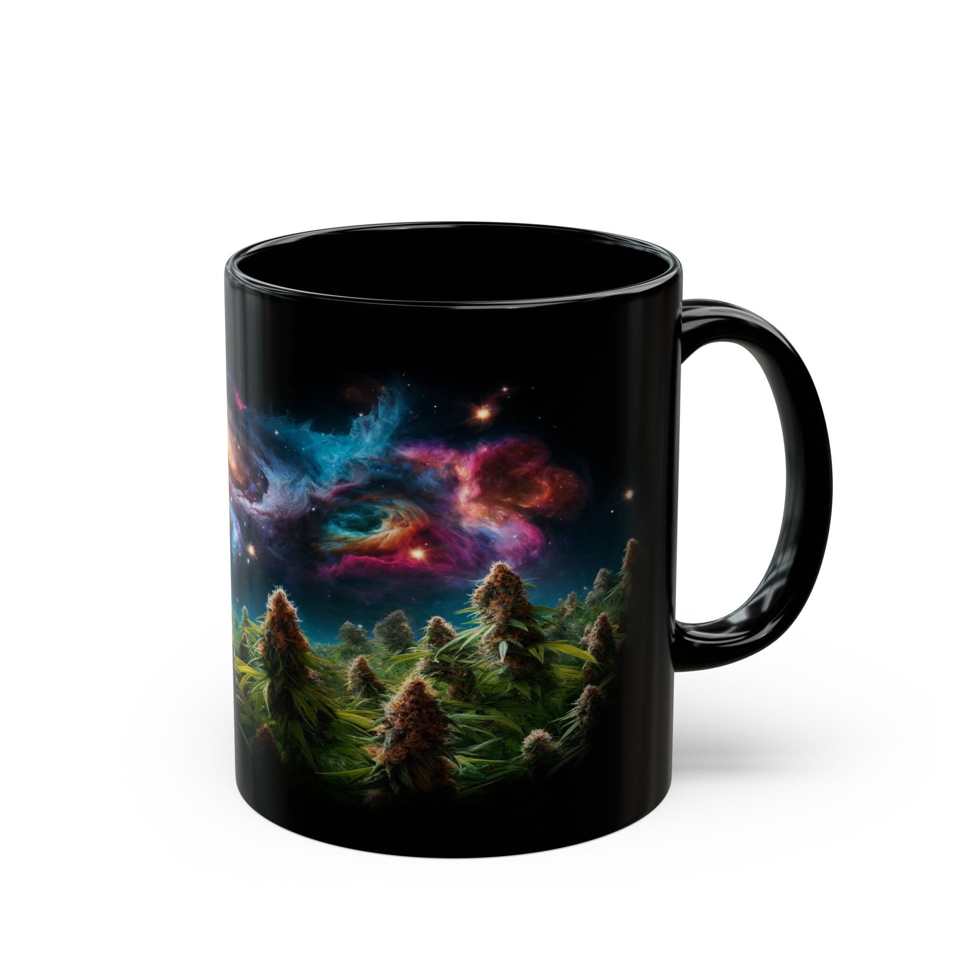 SPACE WEED MUG - 420 Coffee Mugs (11oz) BLACK