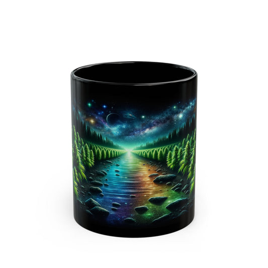 COSMIC RIVER MUG - Weed Coffee Mug (11oz) BLACK