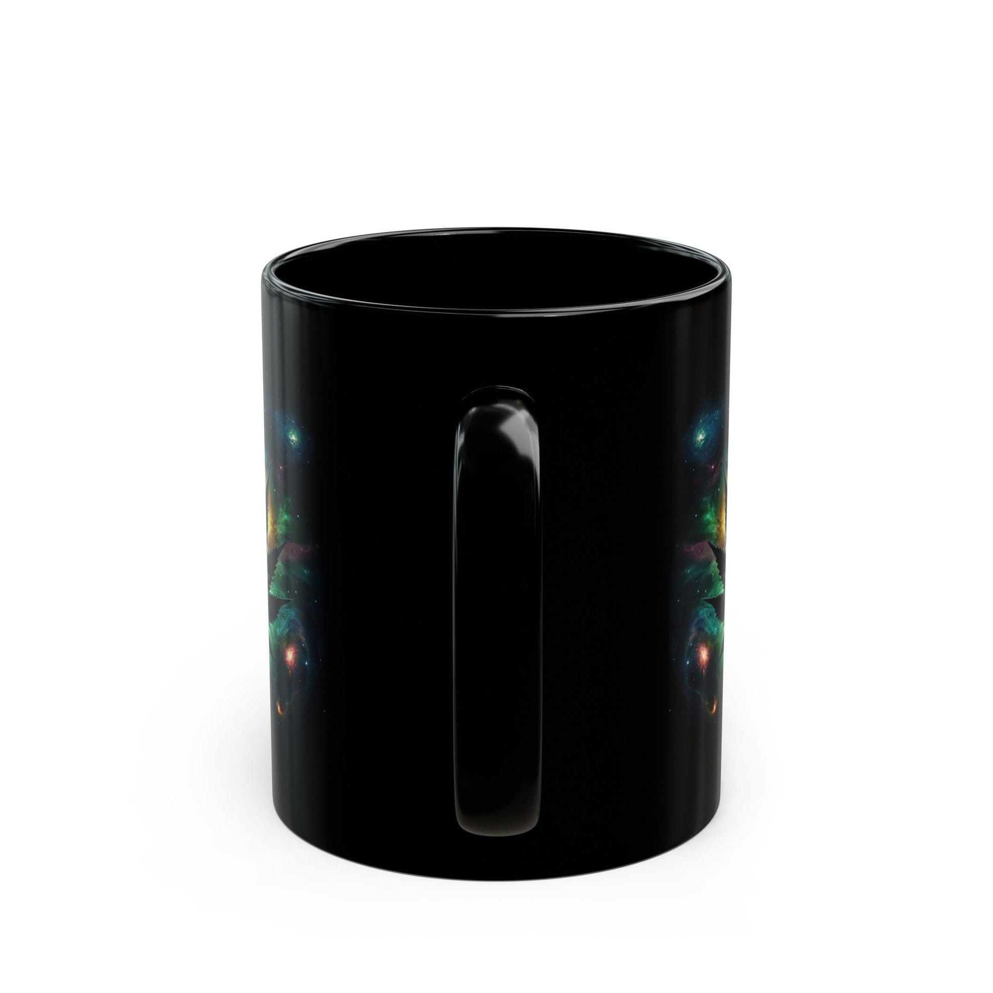 GALAXY WEED LEAF - Weed Coffee Mug (11oz) BLACK, Dual Sided