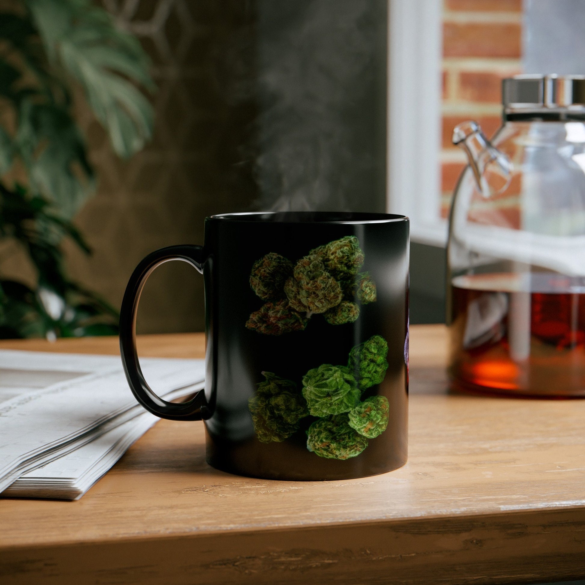 WEED NUG STRAINS - Weed Coffee Mug (11oz) BLACK