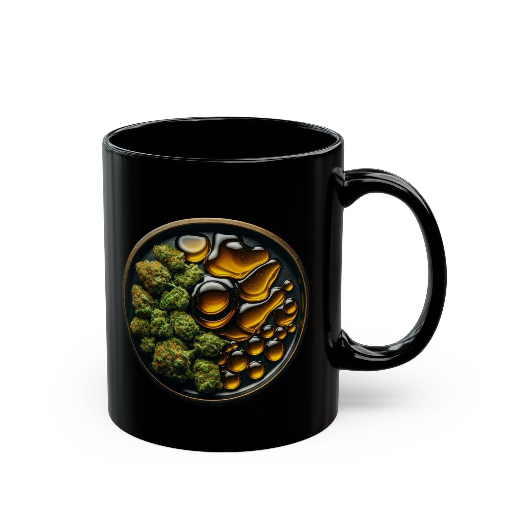 WEED WAX MUG - Weed Coffee Mug (11oz) BLACK