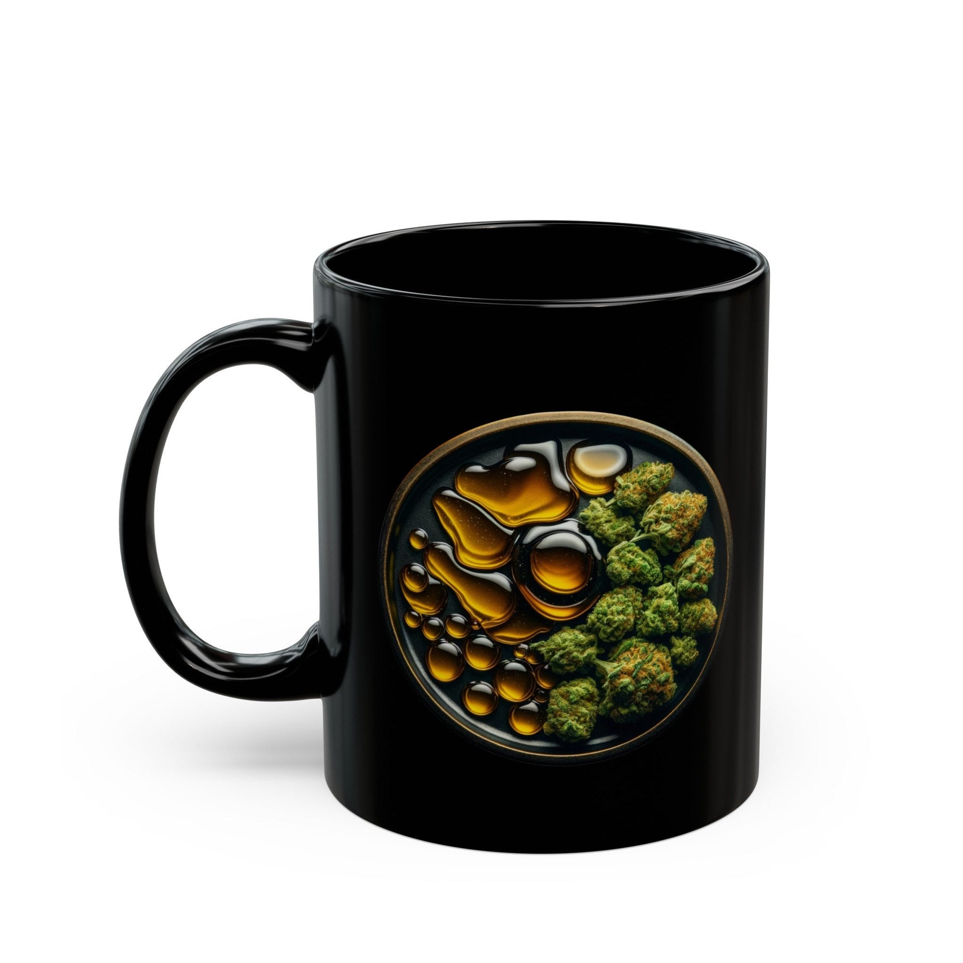 WEED WAX MUG - Weed Coffee Mug (11oz) BLACK