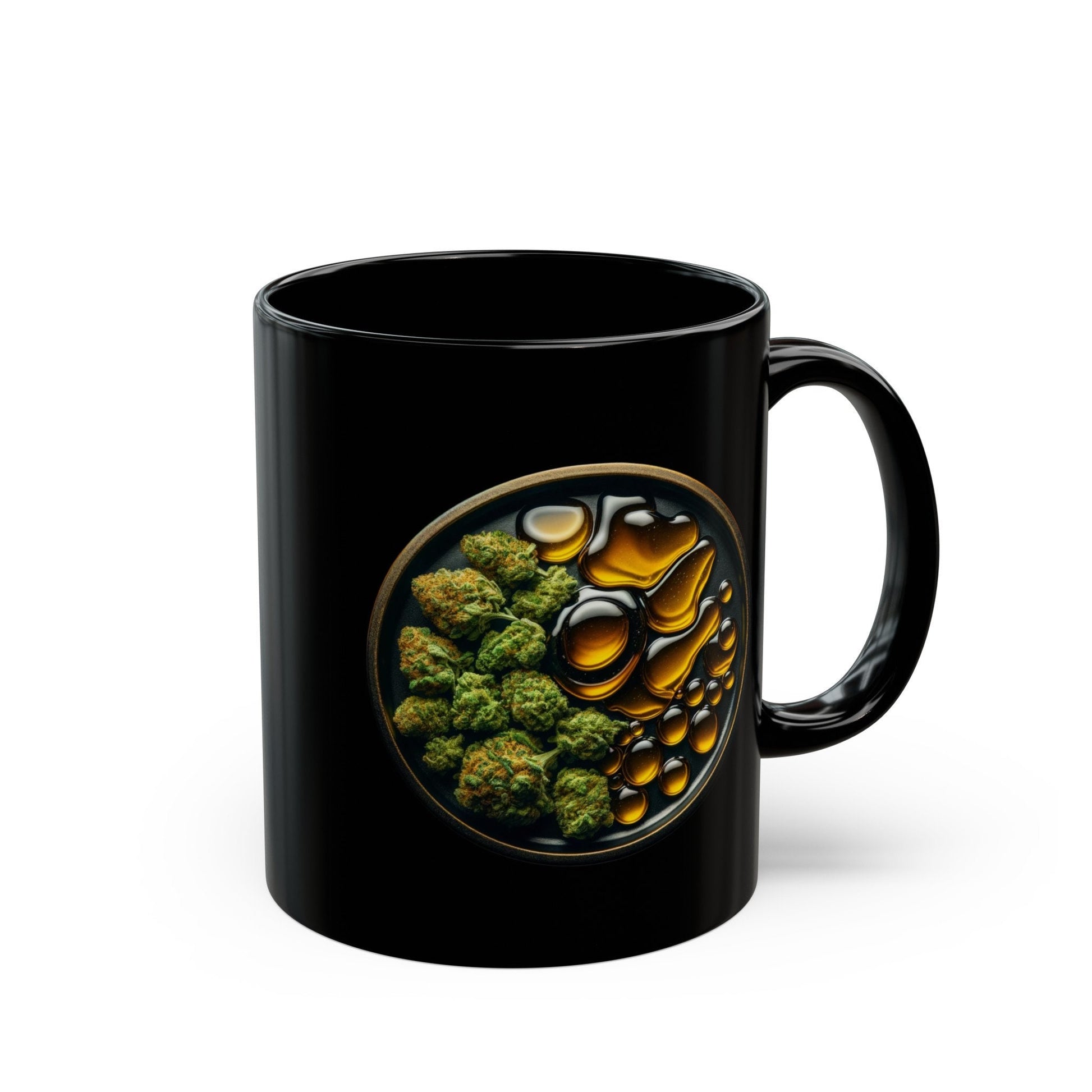 WEED WAX MUG - Weed Coffee Mug (11oz) BLACK