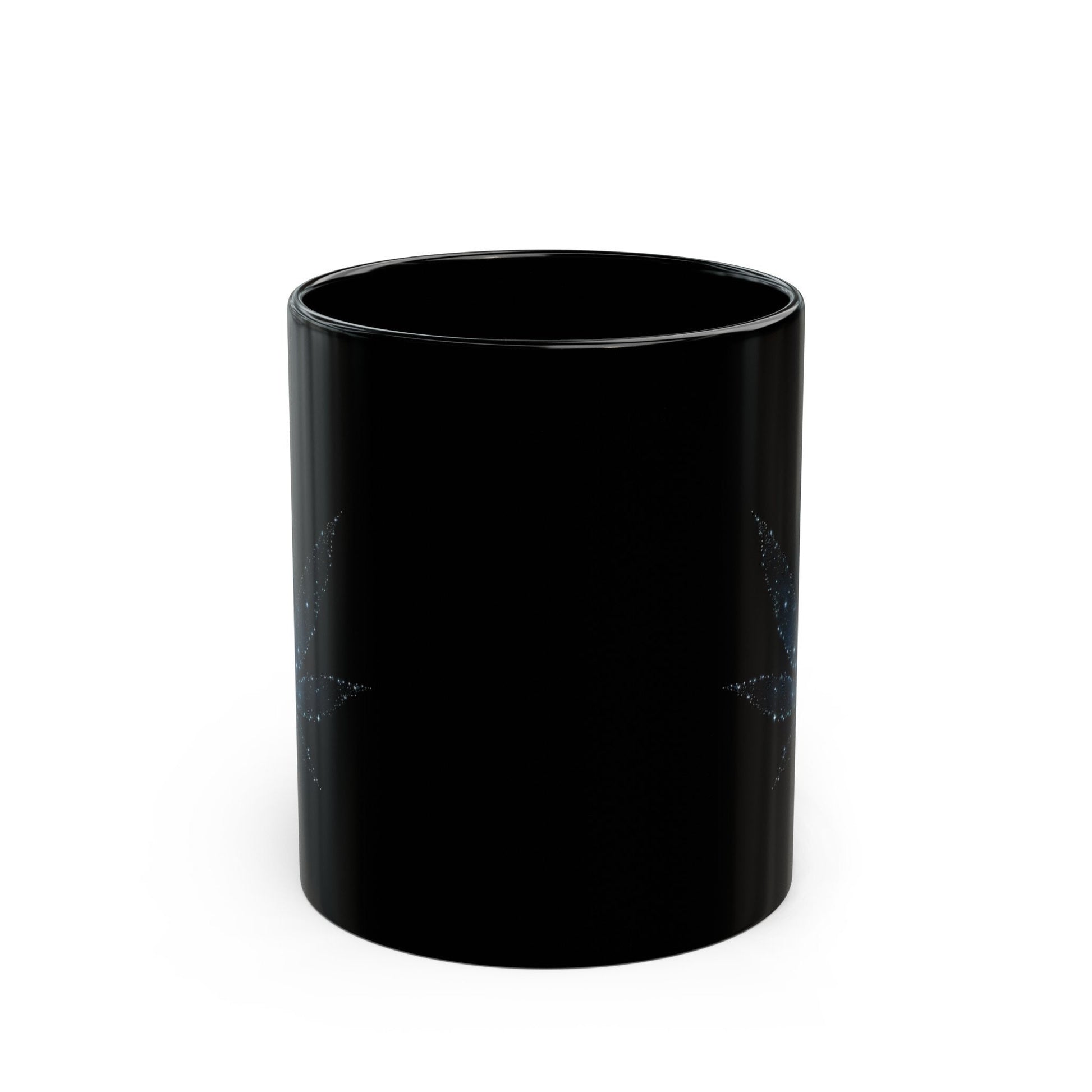 STARRY WEED LEAF - Weed Coffee Mug (11oz) BLACK, Dual Sided