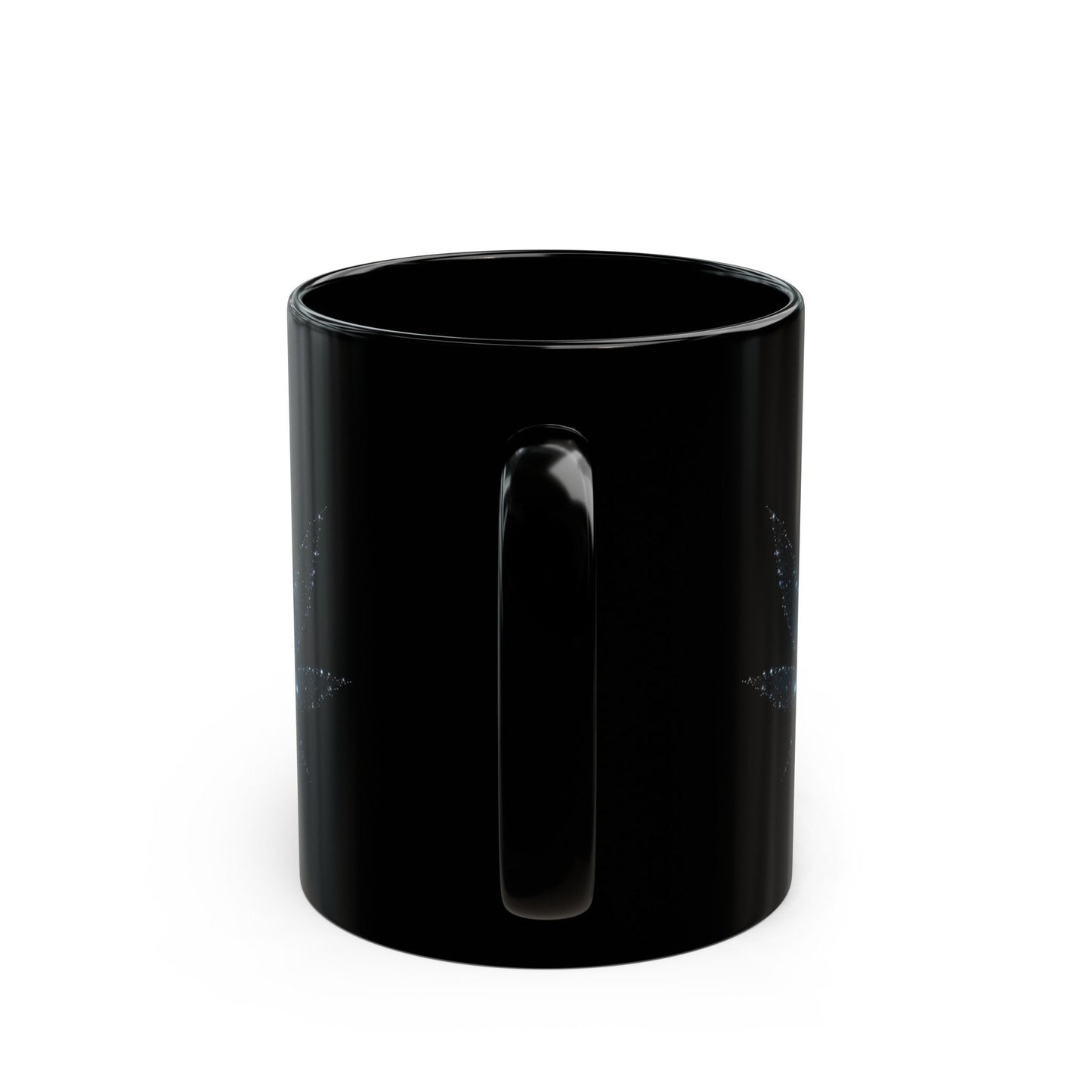 STARRY WEED LEAF - Weed Coffee Mug (11oz) BLACK, Dual Sided