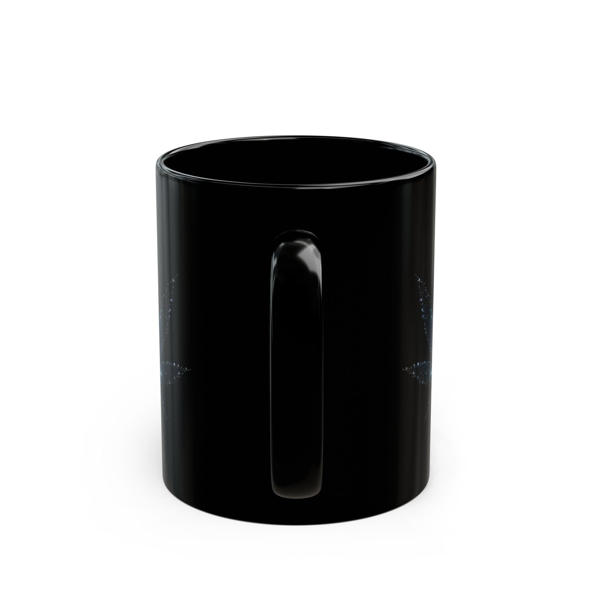 STARRY WEED LEAF - Weed Coffee Mug (11oz) BLACK, Dual Sided
