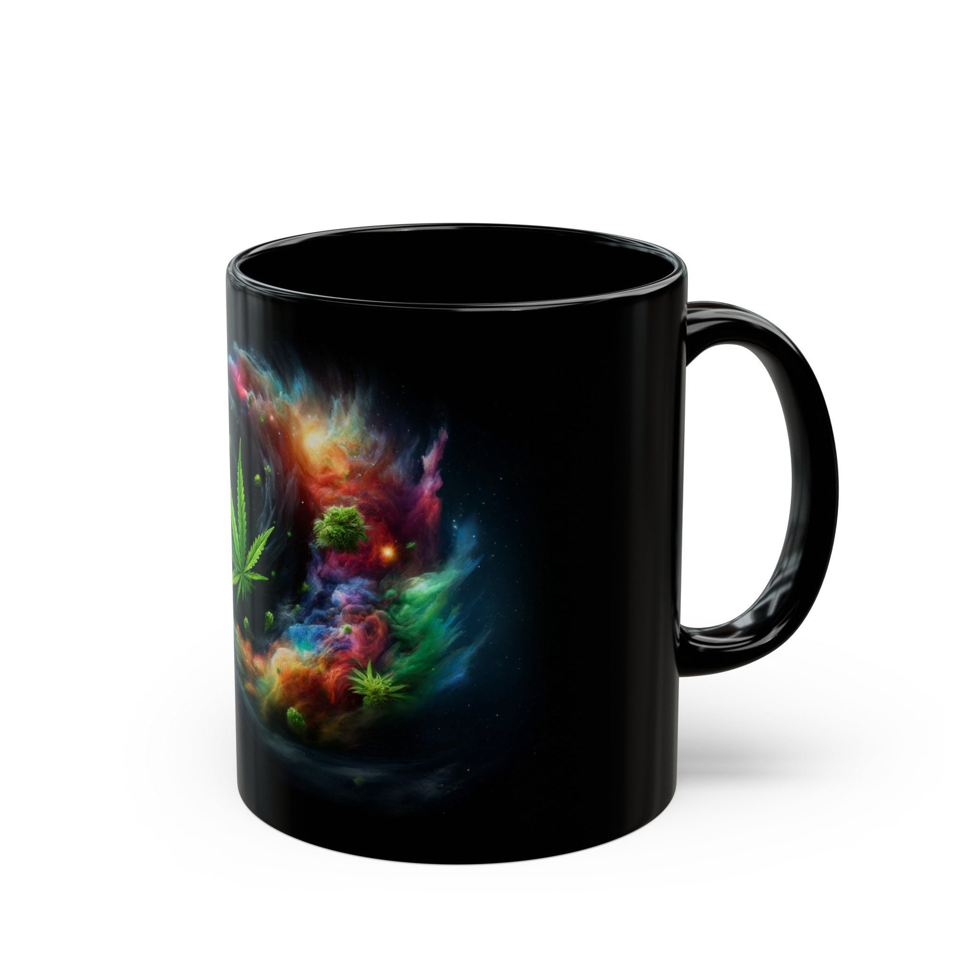 COSMIC WEED STORM - 420 Coffee Mug (11oz) BLACK