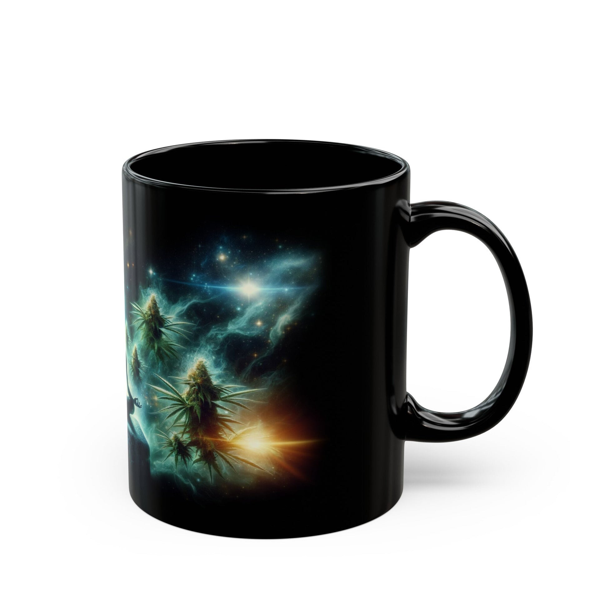420 SPACE VIBE - Weed Coffee Mug (11oz) BLACK