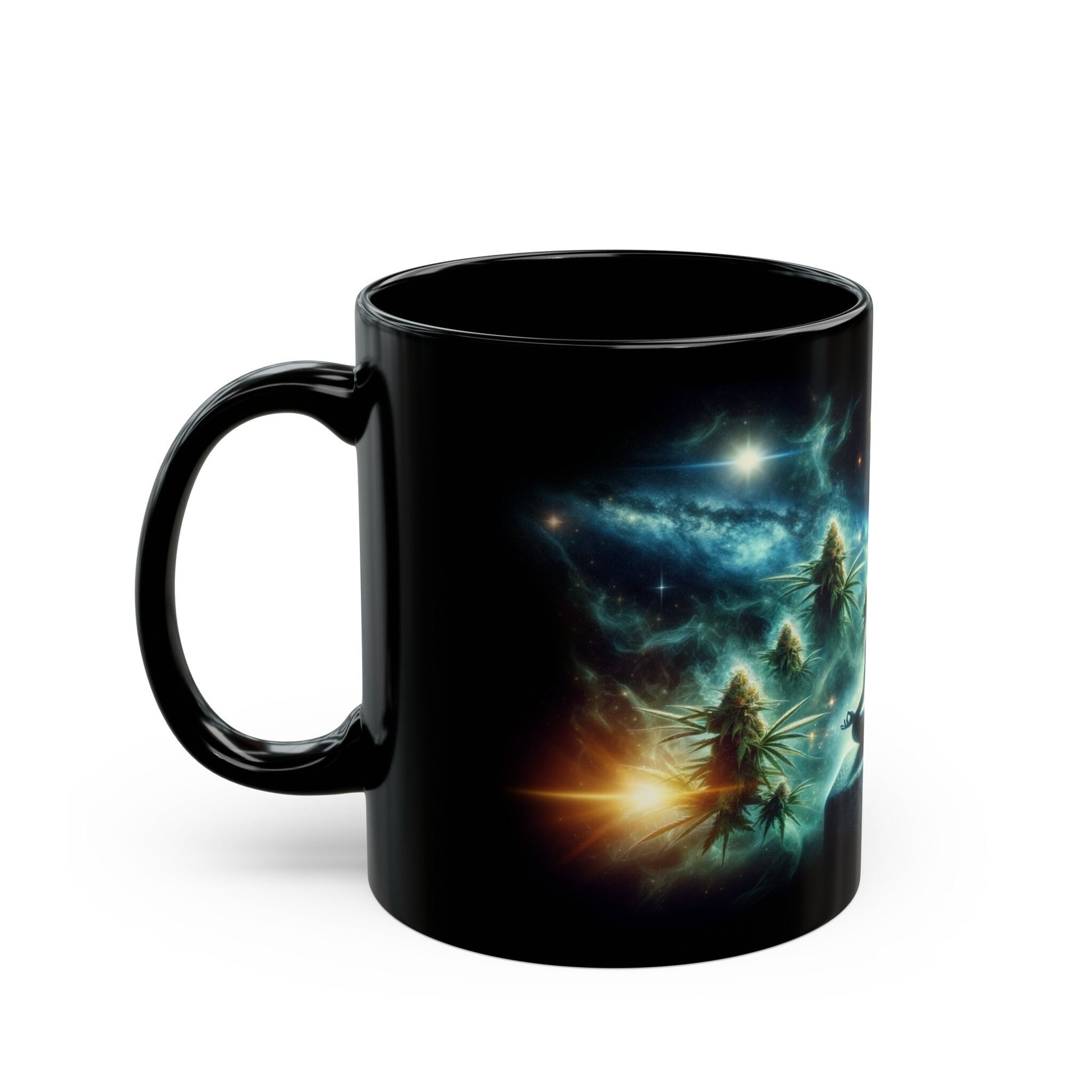 420 SPACE VIBE - Weed Coffee Mug (11oz) BLACK
