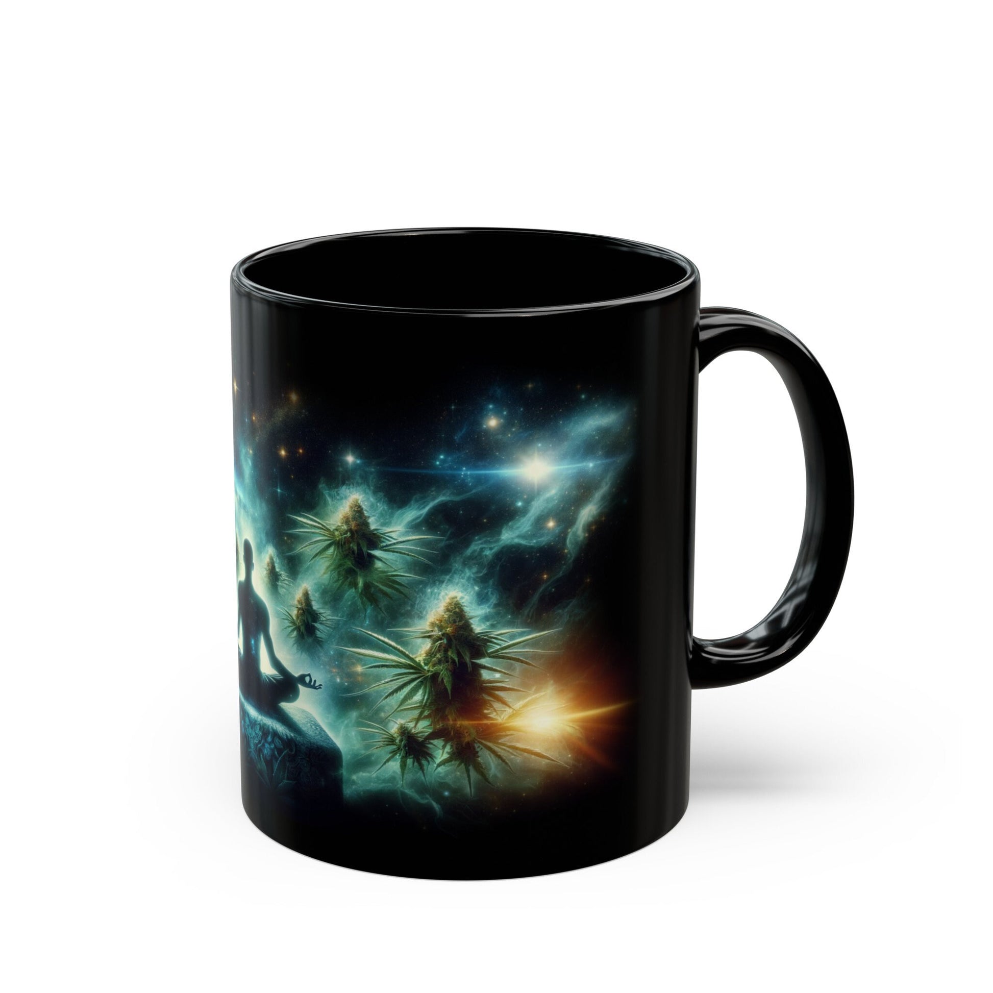420 SPACE VIBE - Weed Coffee Mug (11oz) BLACK