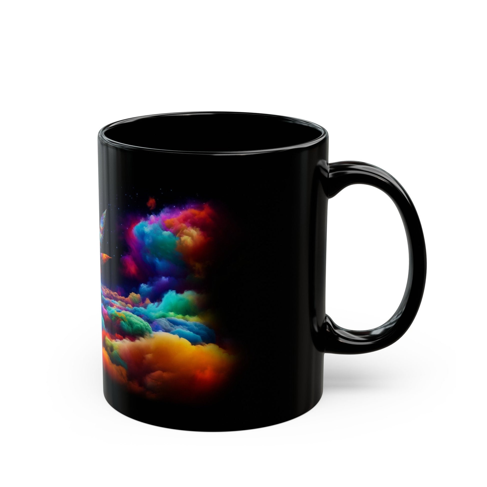 420 SPACE CLOUDS - Weed Coffee Mug (11oz) BLACK