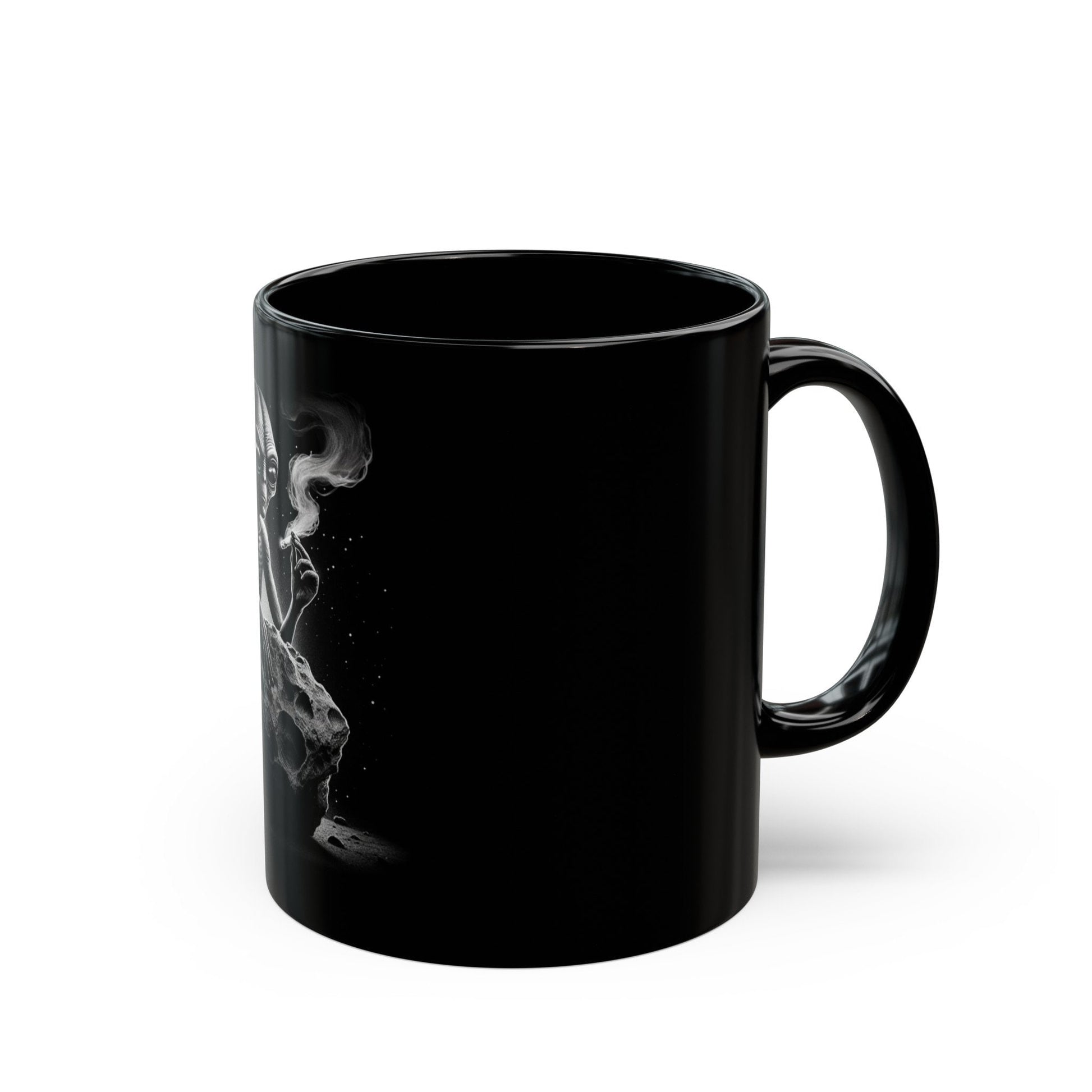 ASTROID ALIEN MUG - Weed Coffee Mug (11oz) BLACK