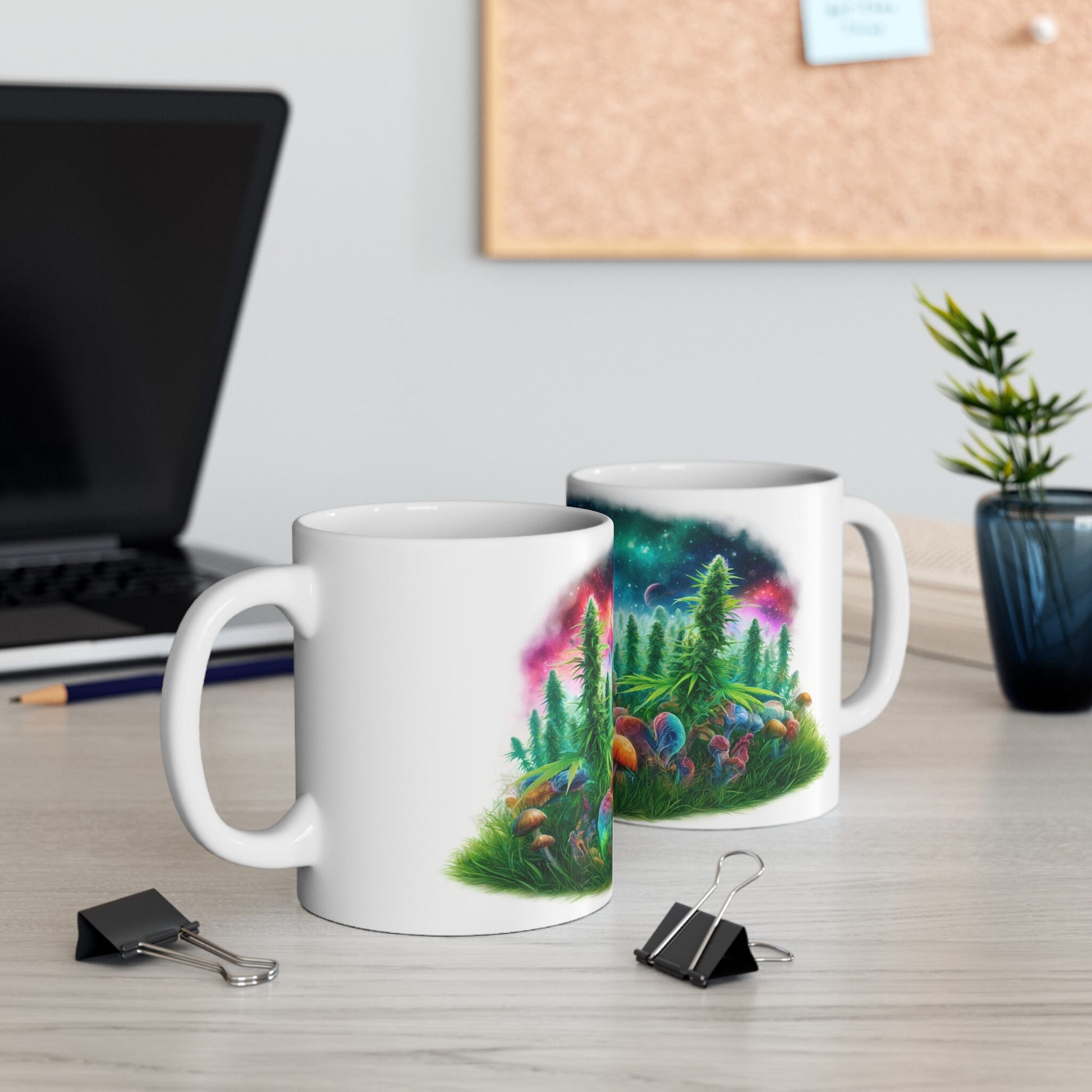 420 SPACE SHROOMS - Coffee Weed Mug (11oz)