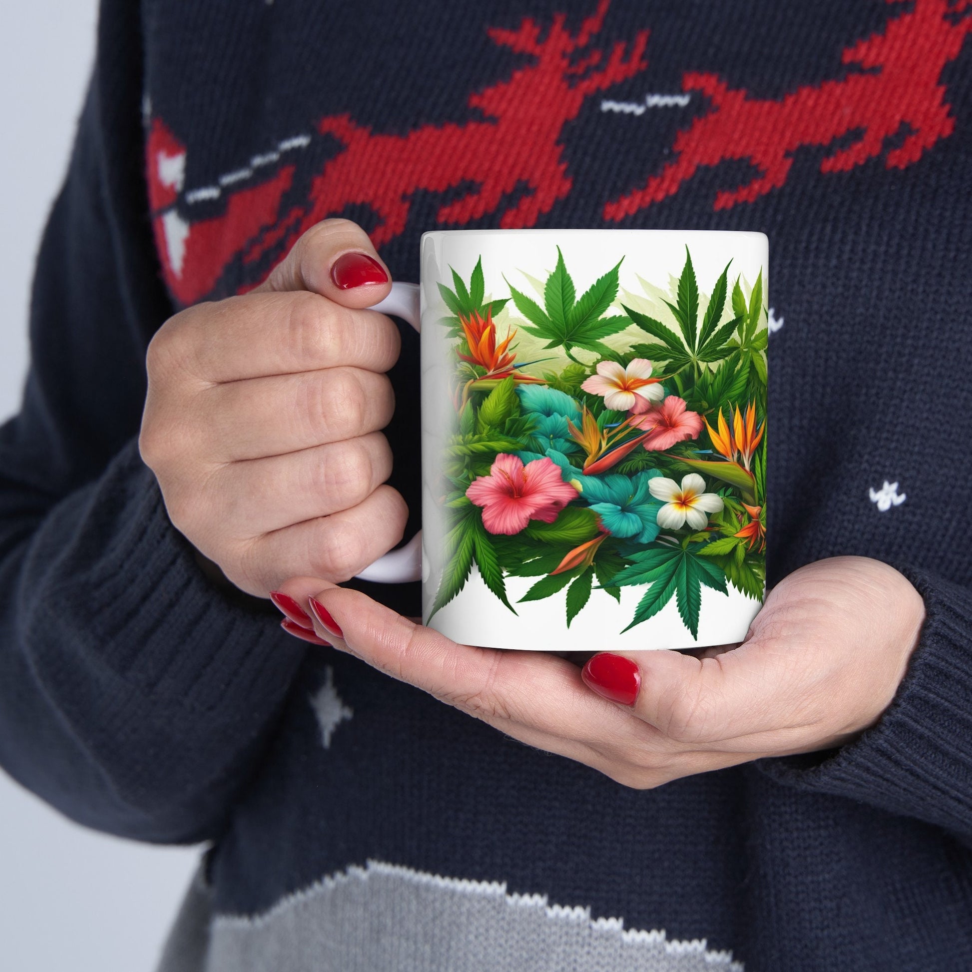 WEED & FLOWER WRAP Mug - Coffee Mug (11oz)