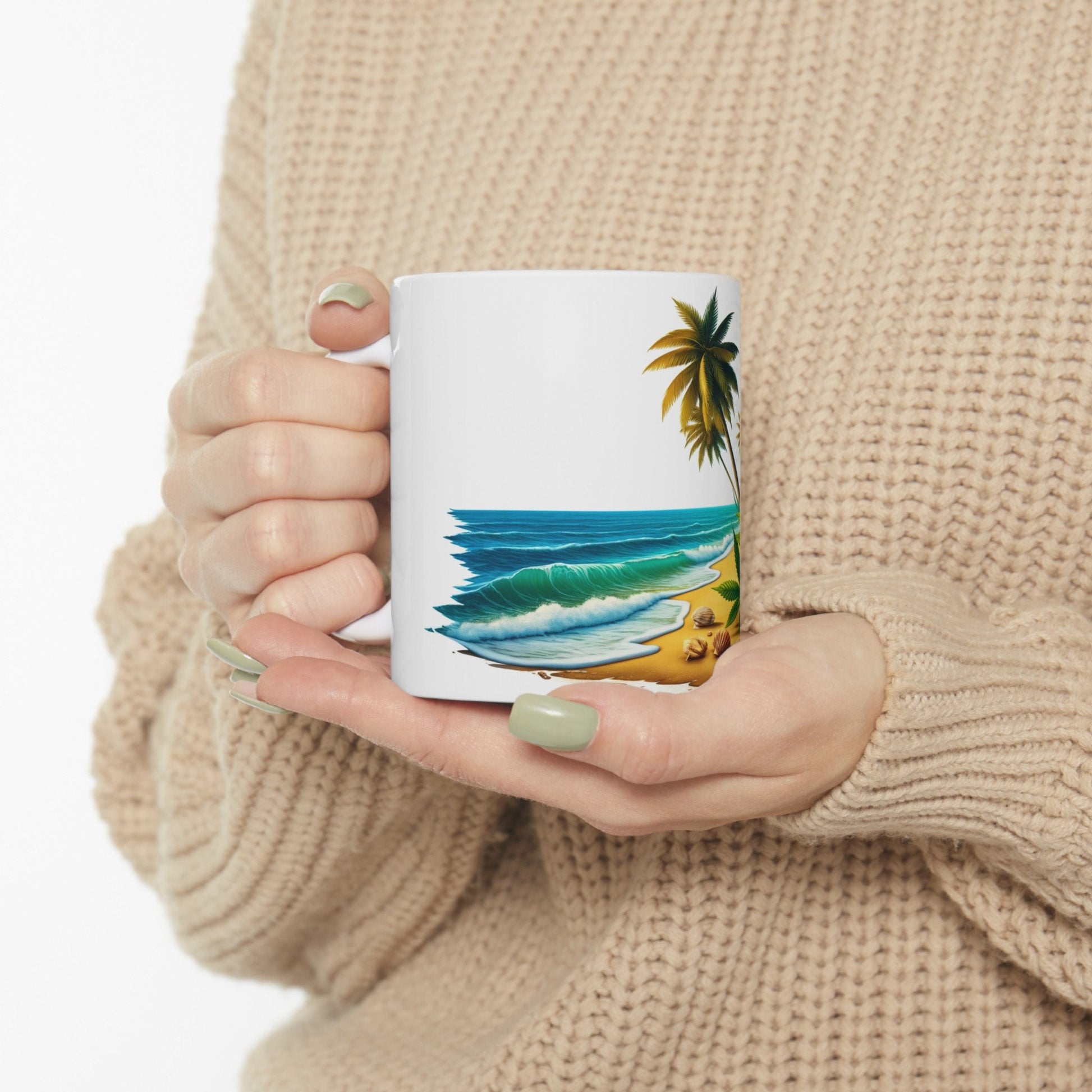 TROPICAL WEED BEACH - 420 Coffee Mug (11oz)