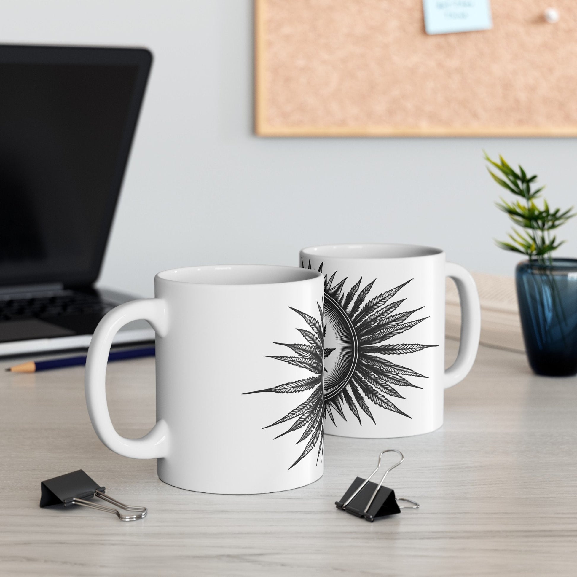 WEED LEAF MOON - Coffee Weed Mug (11oz)