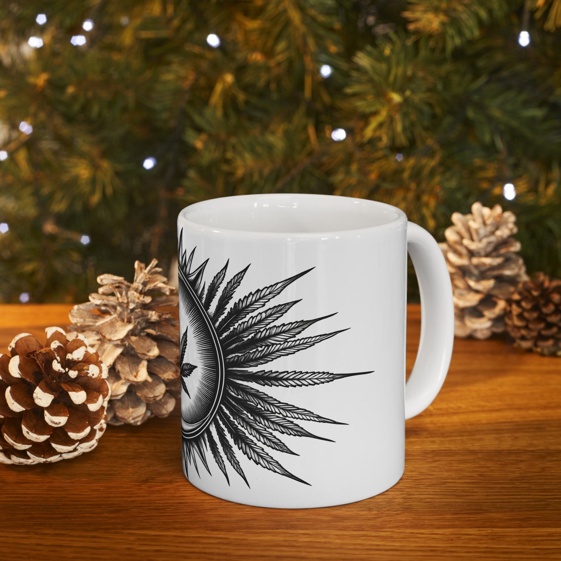 WEED LEAF MOON - Coffee Weed Mug (11oz)