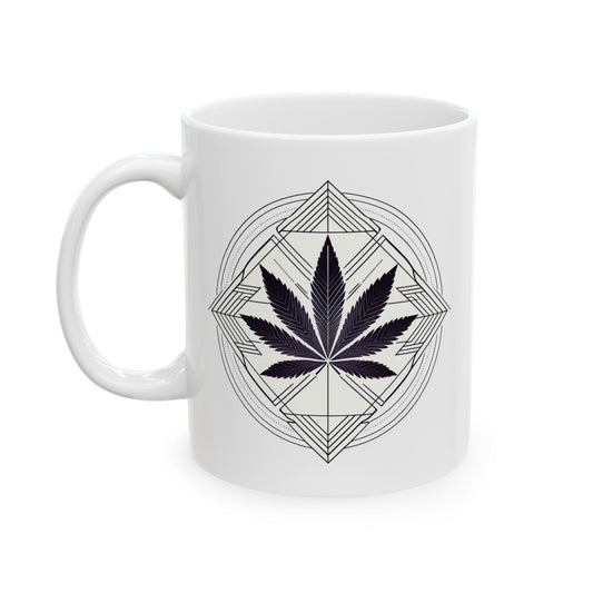 GEOMETRIC WEED - Coffee Weed Mug (11oz) Dual Sided