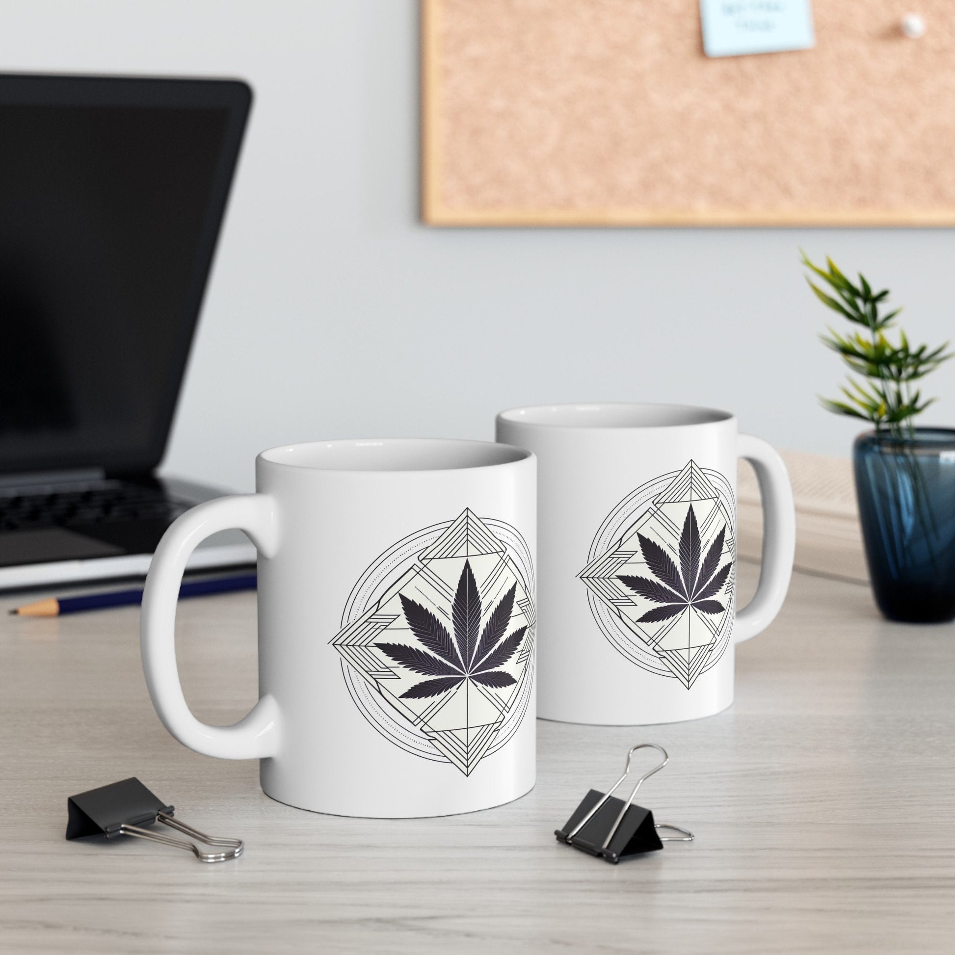 GEOMETRIC WEED - Coffee Weed Mug (11oz) Dual Sided