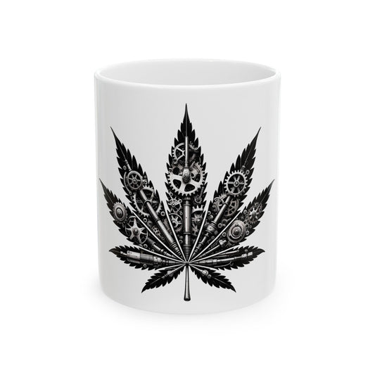 WEED LEAF of GEARS - Coffee Weed Mug (11oz)