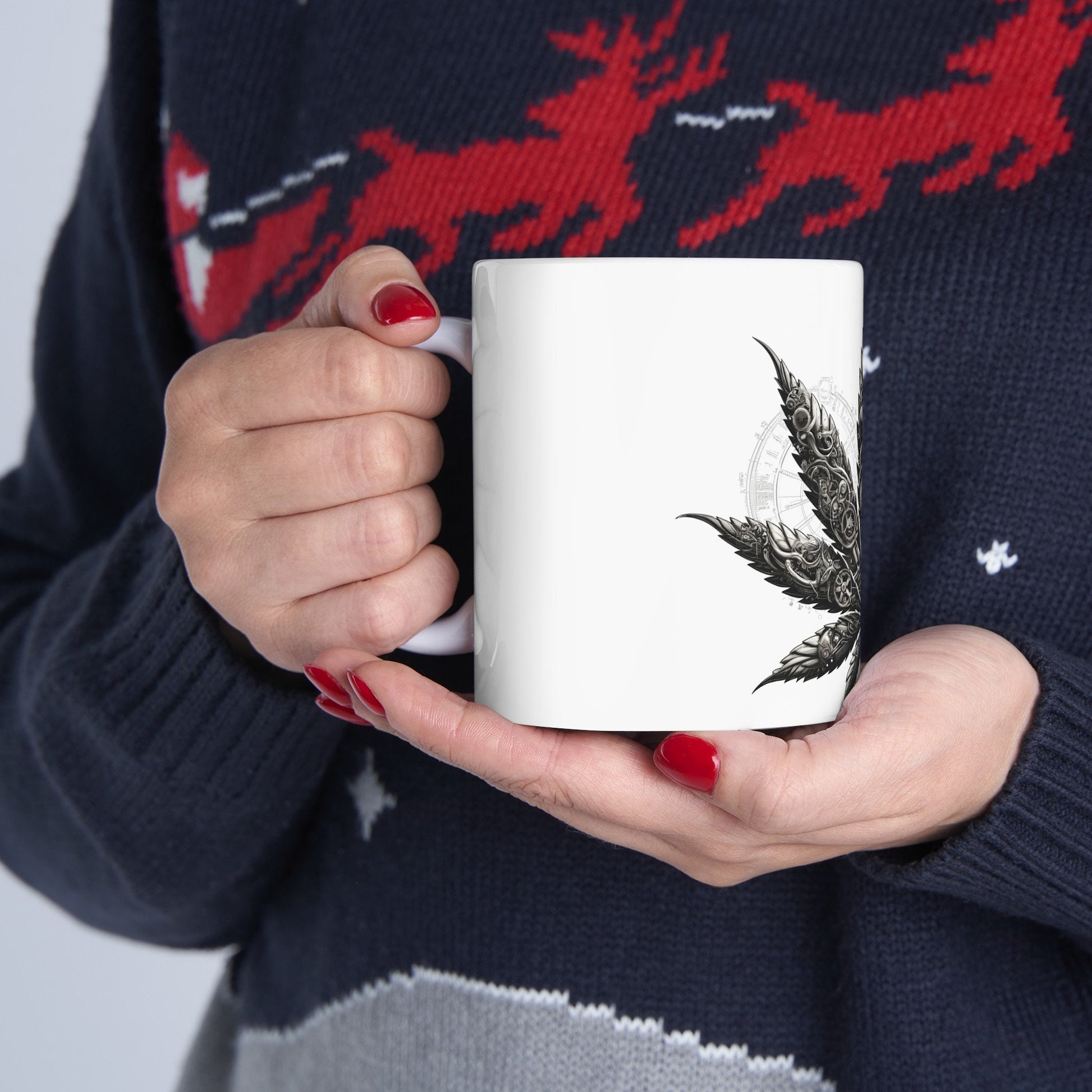 STEAMPUNK WEED LEAF - Coffee Weed Mug (11oz)