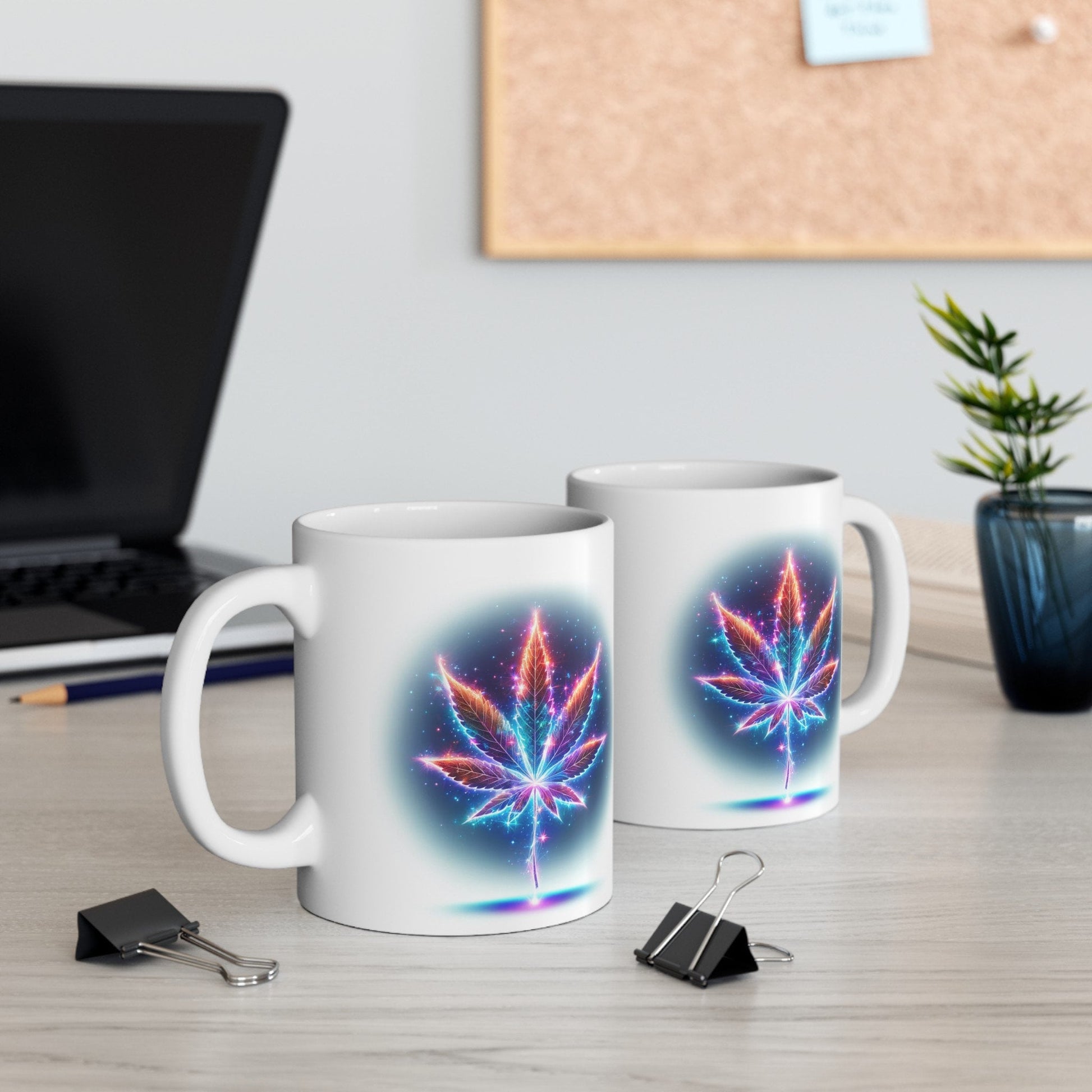 GALAXY WEED LEAF - Coffee Weed Mug (11oz) Dual Sided
