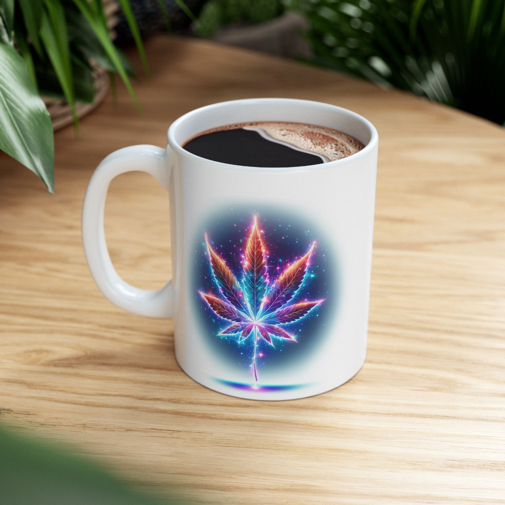 GALAXY WEED LEAF - Coffee Weed Mug (11oz) Dual Sided