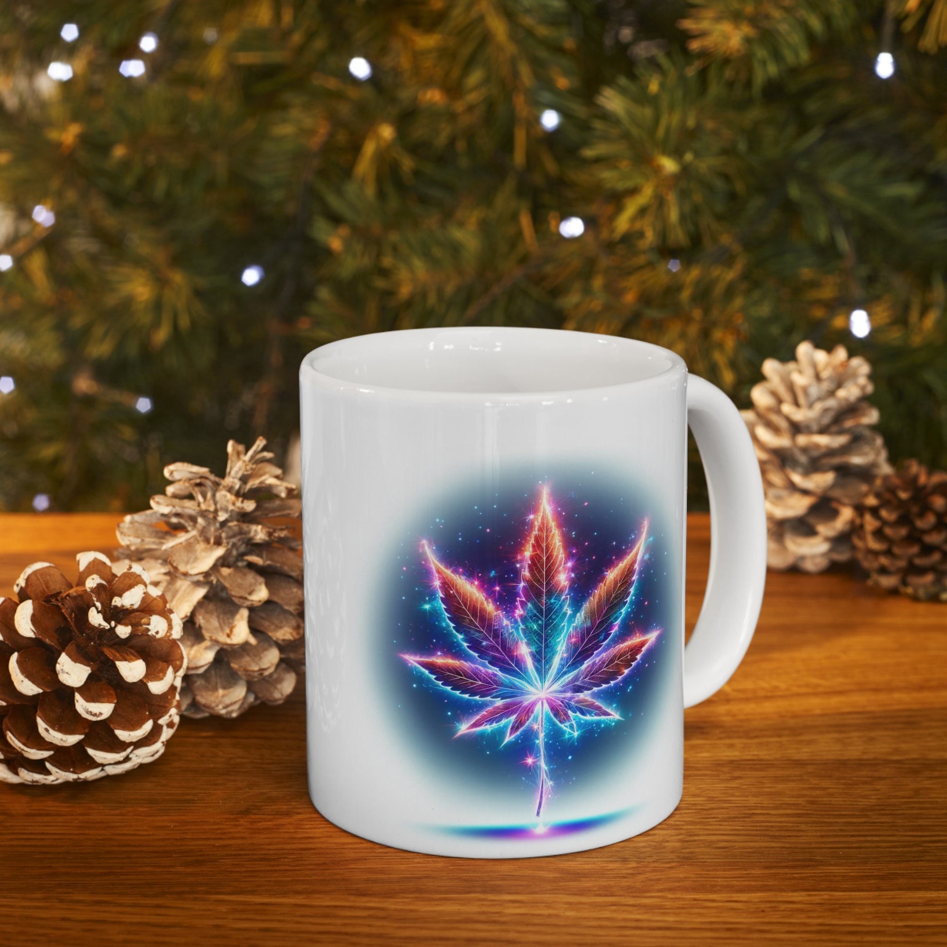 GALAXY WEED LEAF - Coffee Weed Mug (11oz) Dual Sided