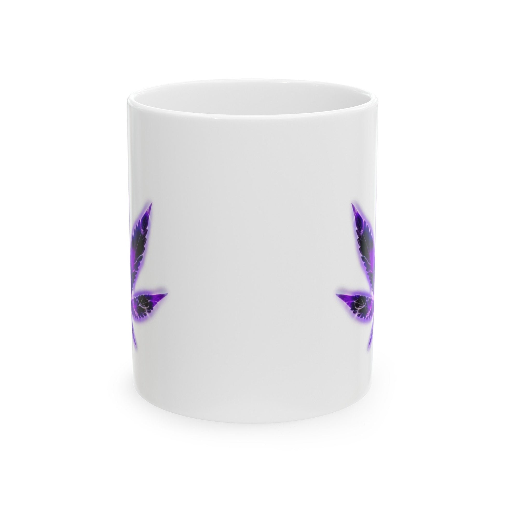 ELECTRIC PURPLE LEAF - Coffee Weed Mug (11oz) Dual Sided
