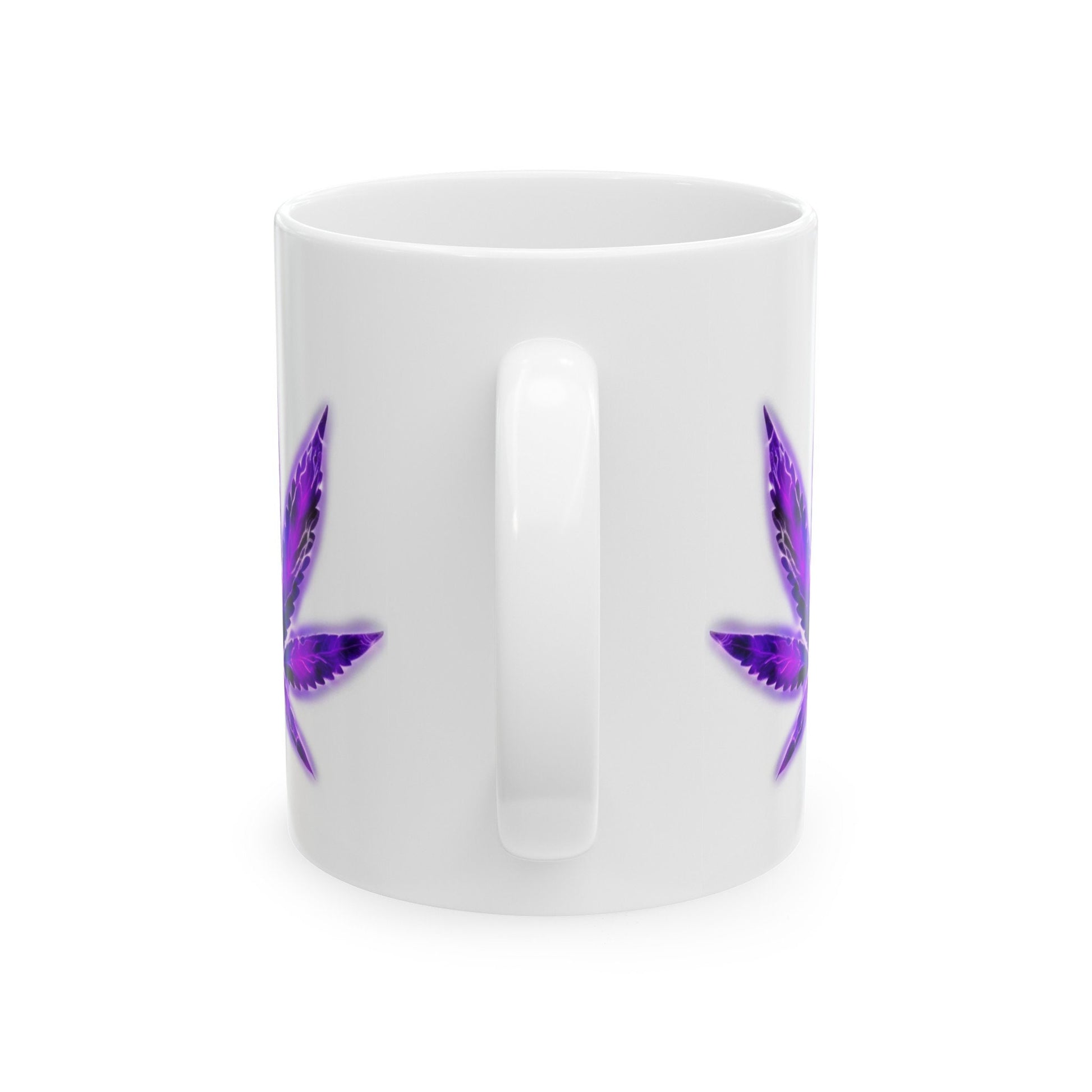 ELECTRIC PURPLE LEAF - Coffee Weed Mug (11oz) Dual Sided