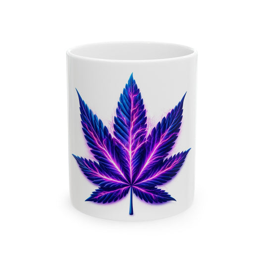 ELECTRIC PURPLE LEAF - Coffee Weed Mug (11oz)