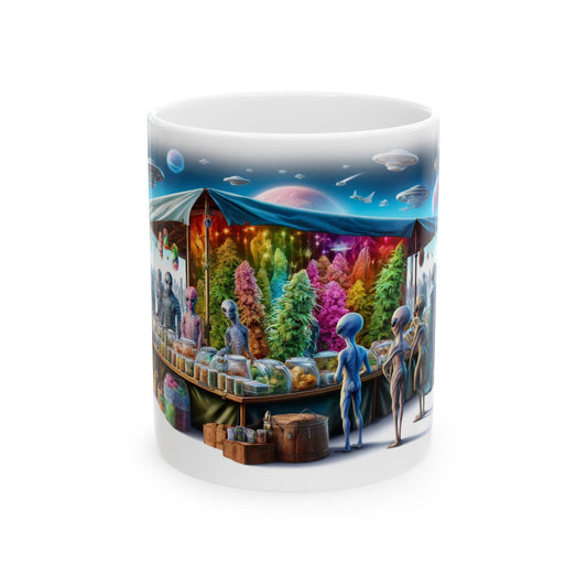 420 ALIEN MARKETPLACE - WEED Coffee Mug (11oz)