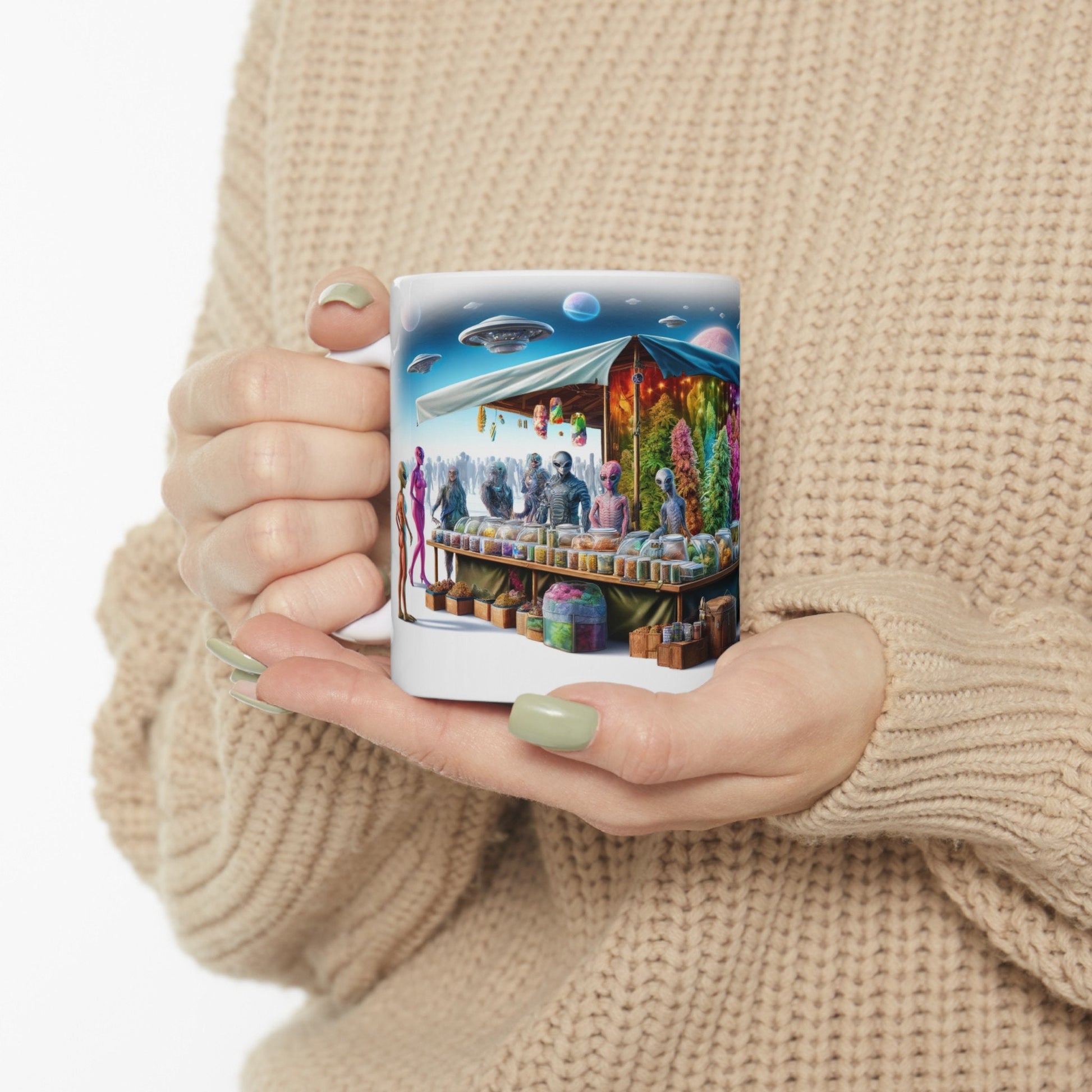 420 ALIEN MARKETPLACE - WEED Coffee Mug (11oz)