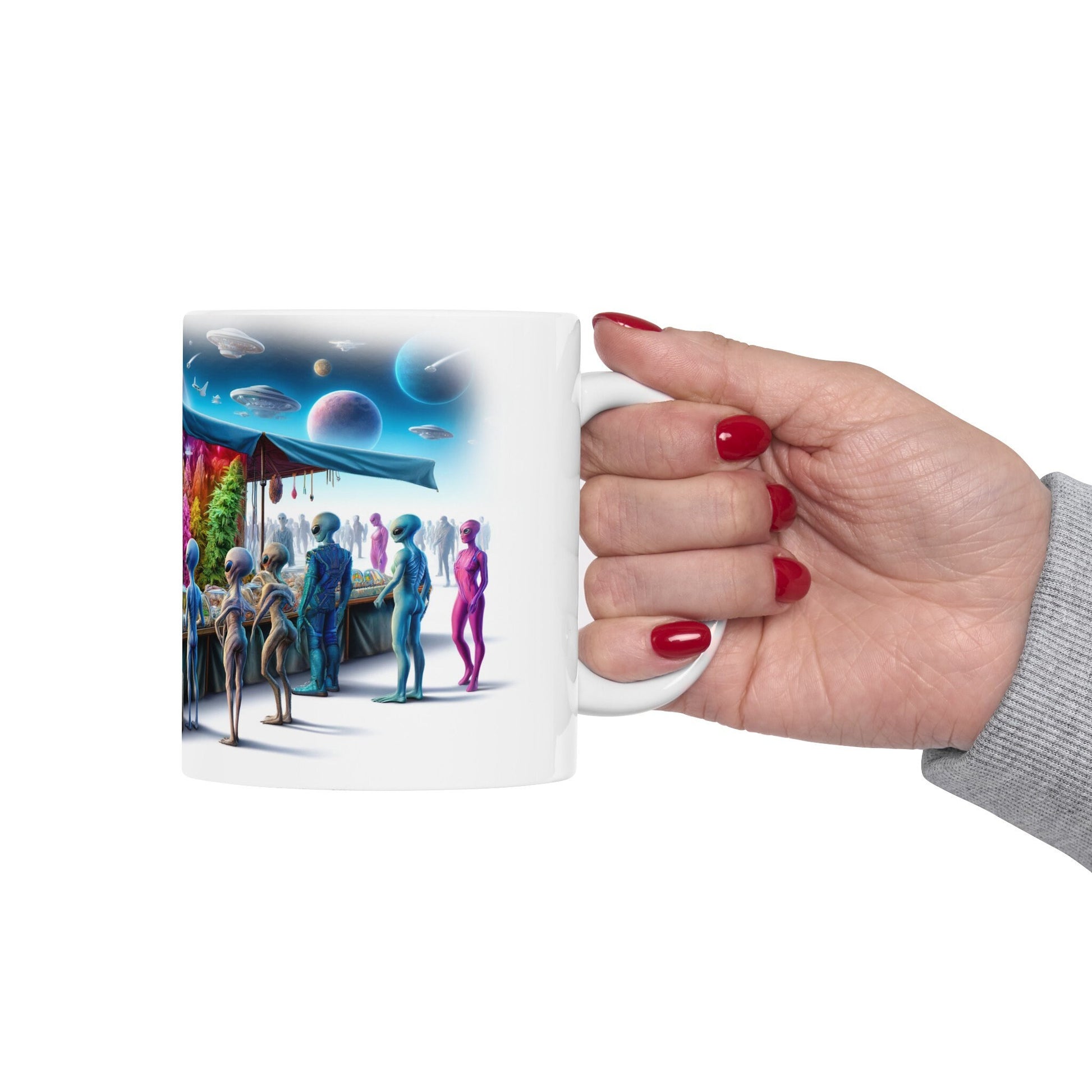 420 ALIEN MARKETPLACE - WEED Coffee Mug (11oz)