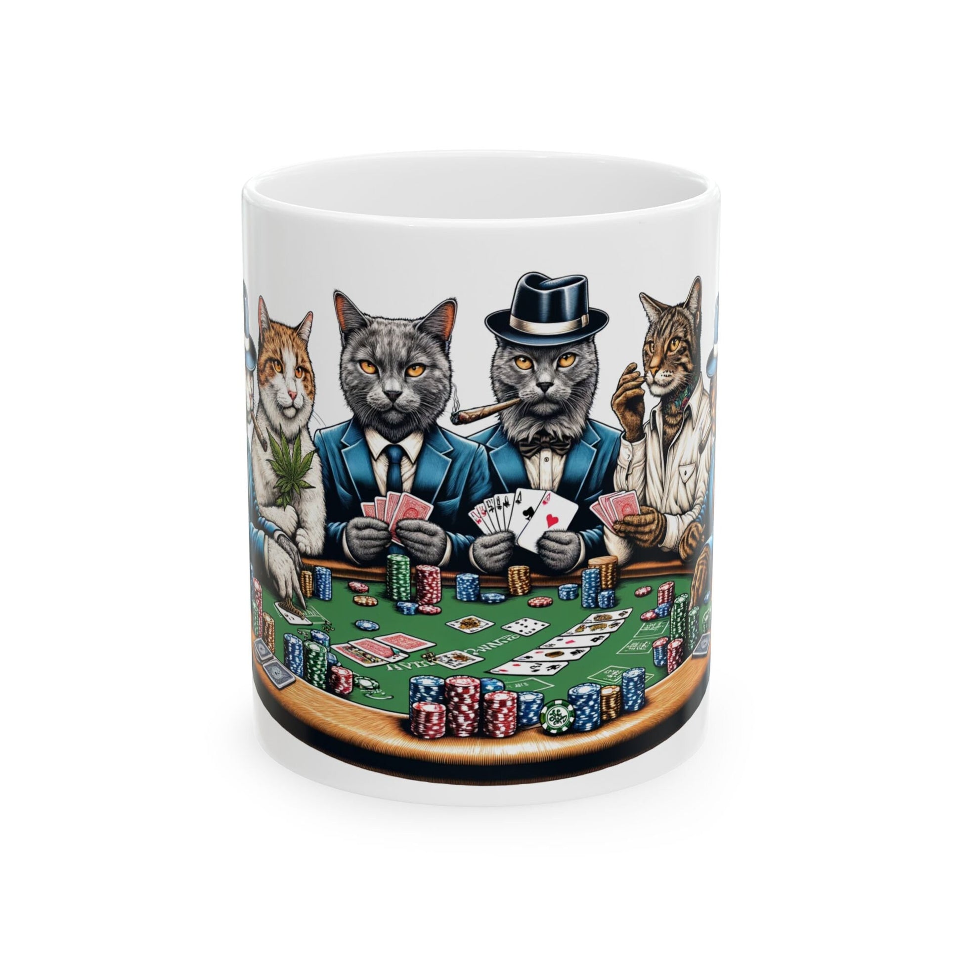 KITTY POKER - 420 Cat Coffee Mug (11oz)