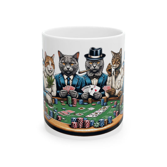 KITTY POKER - 420 Cat Coffee Mug (11oz)