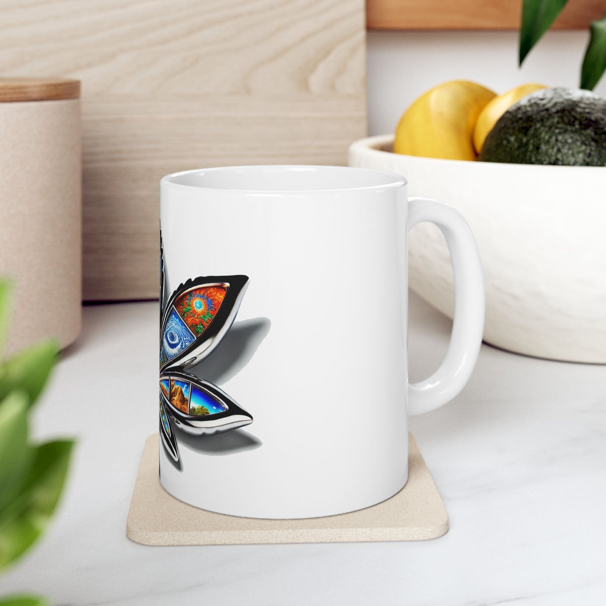 DIMENSIONAL 420 LEAF - Cannabis Coffee Mug (11oz)