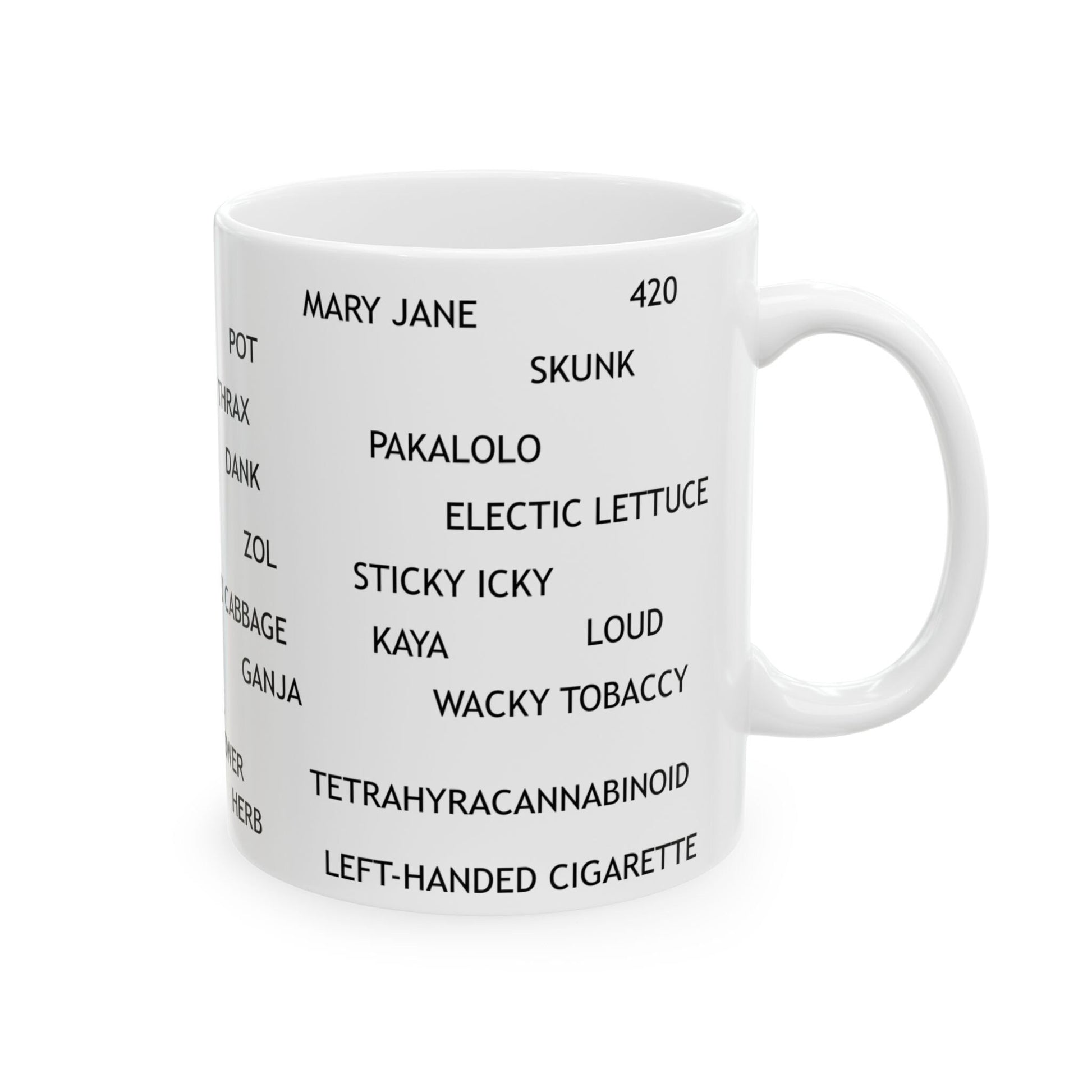 WEED WORDS MUG - Cannabis Coffee Mug (11oz)