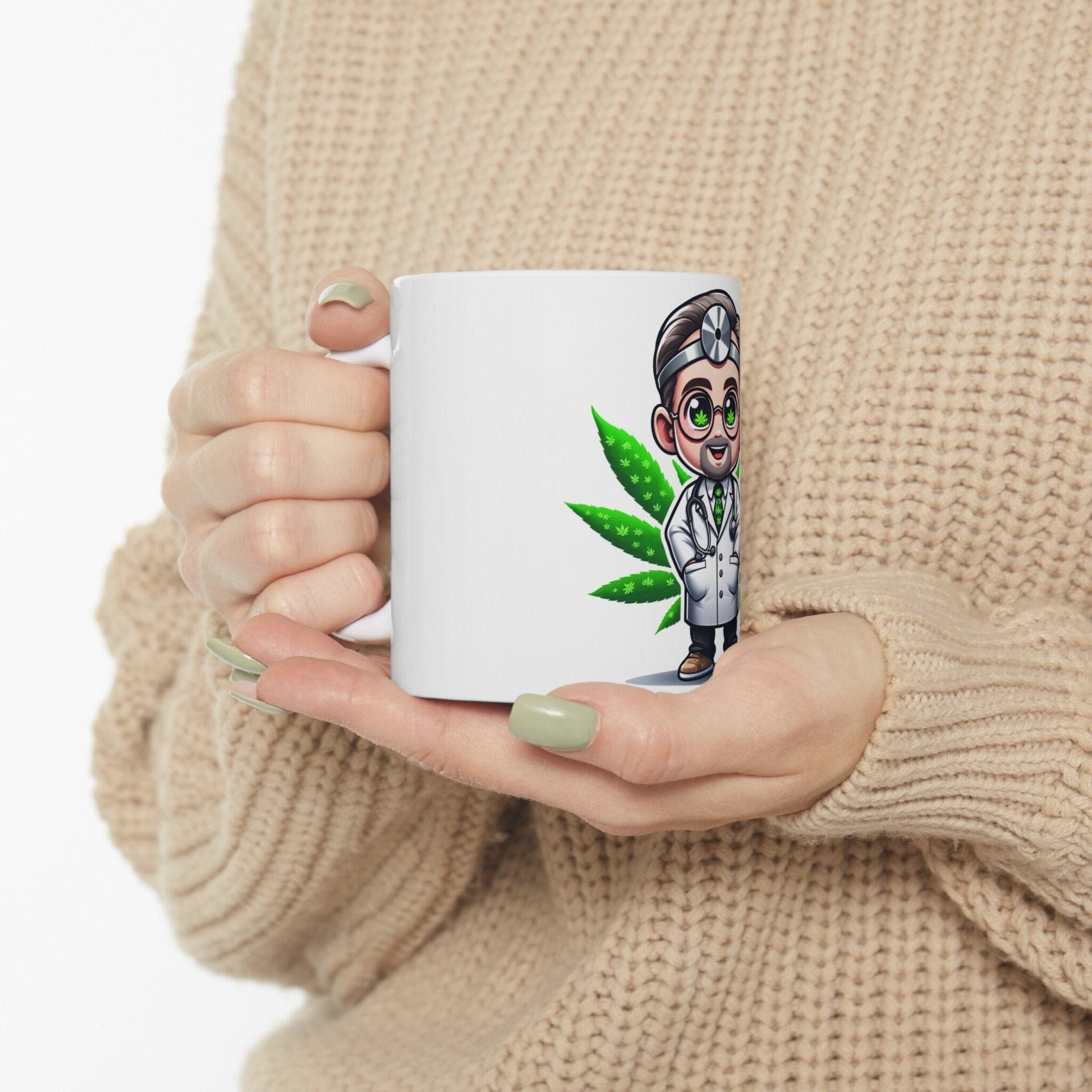 WEED DOCTOR - Weed Coffee Mug (11oz) - Perfect Weed Gift for Weed Smokers, Stoners, Growers; Wake & Bake / 420 Weed / Marijuana Gift