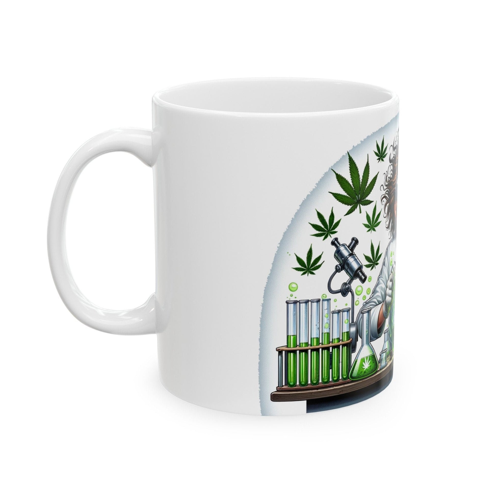 MAD WEED SCIENTIST - Weed Coffee Mug (11oz)- Perfect Weed Gift for Weed Smokers, Stoners, Growers; Wake & Bake / 420 Weed / Marijuana Gift